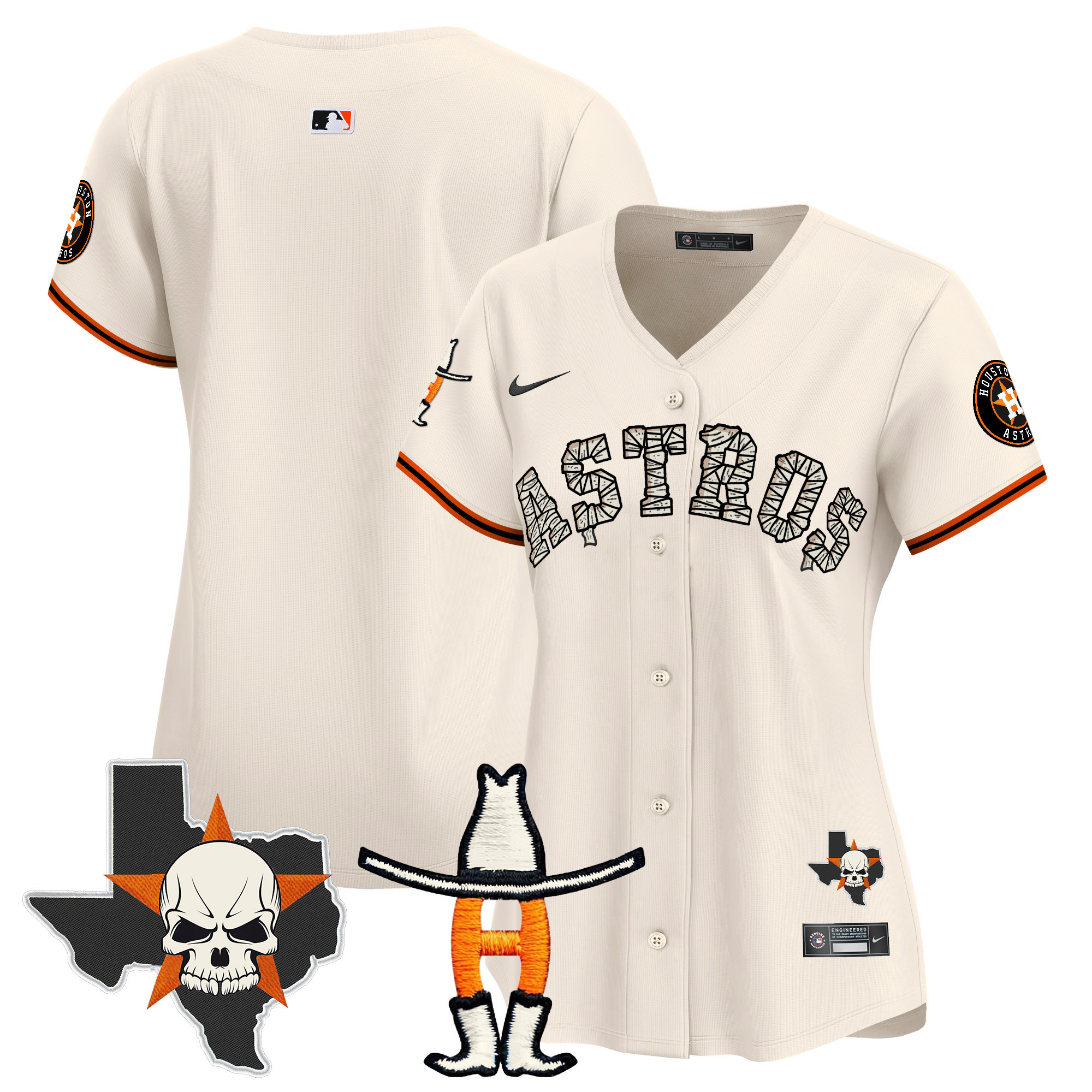 Women's Houston Astros Halloween Vapor Premier Limited Jersey - All Stitched