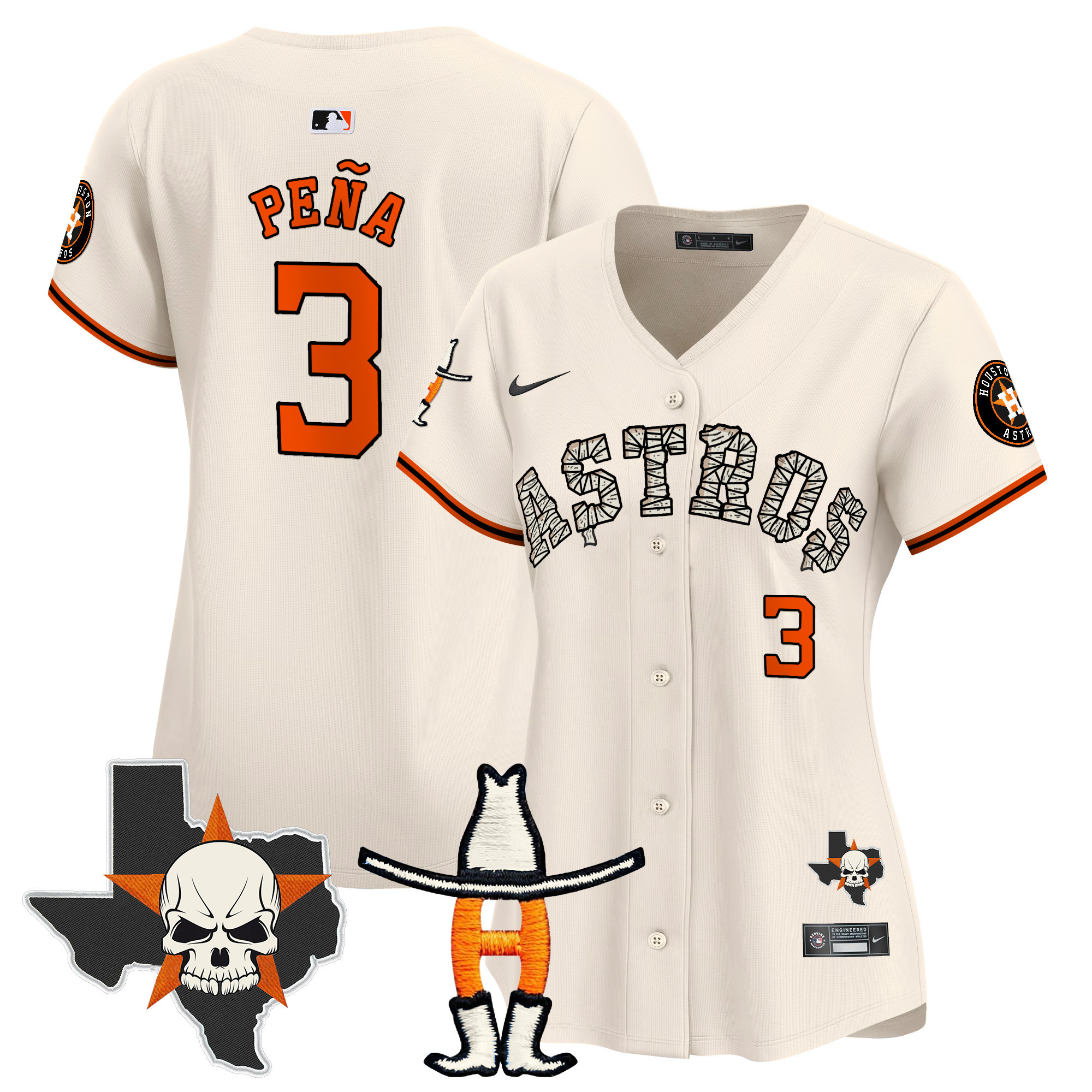 Women's Houston Astros Halloween Vapor Premier Limited Jersey - All Stitched