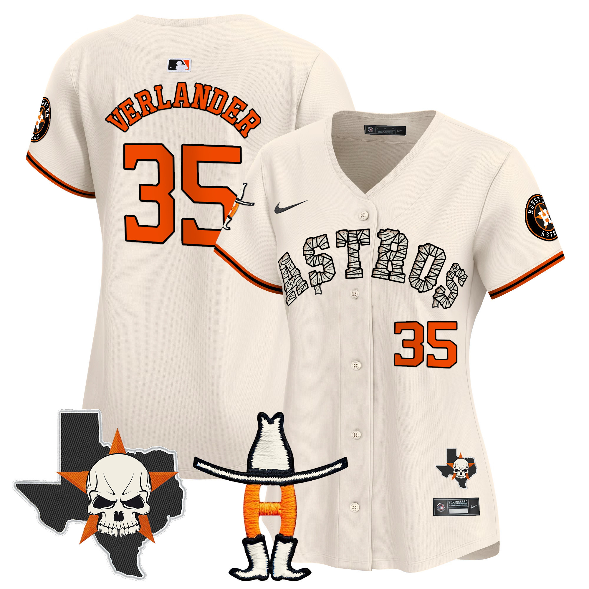 Women's Houston Astros Halloween Vapor Premier Limited Jersey - All Stitched