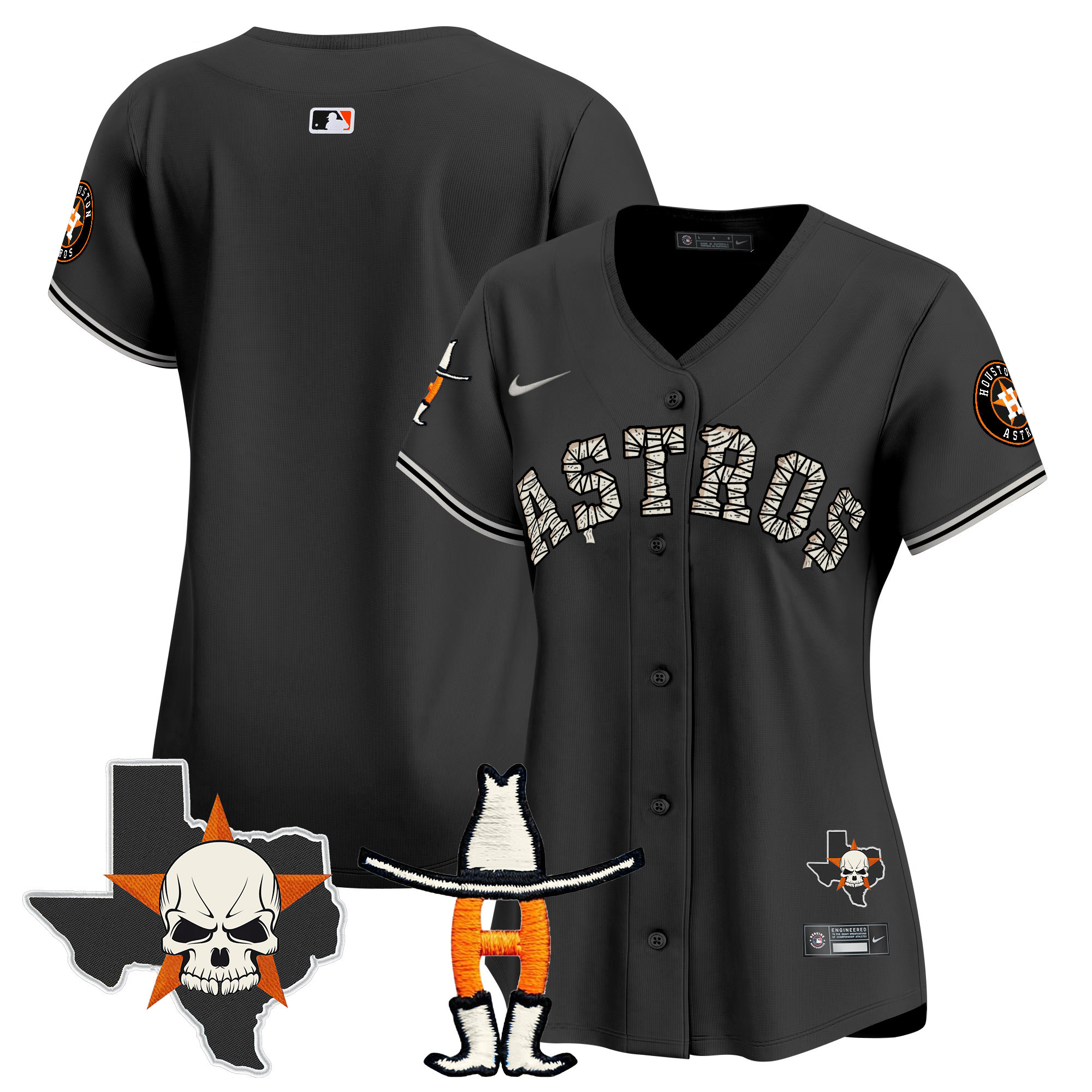 Women's Houston Astros Halloween Vapor Premier Limited Jersey - All Stitched