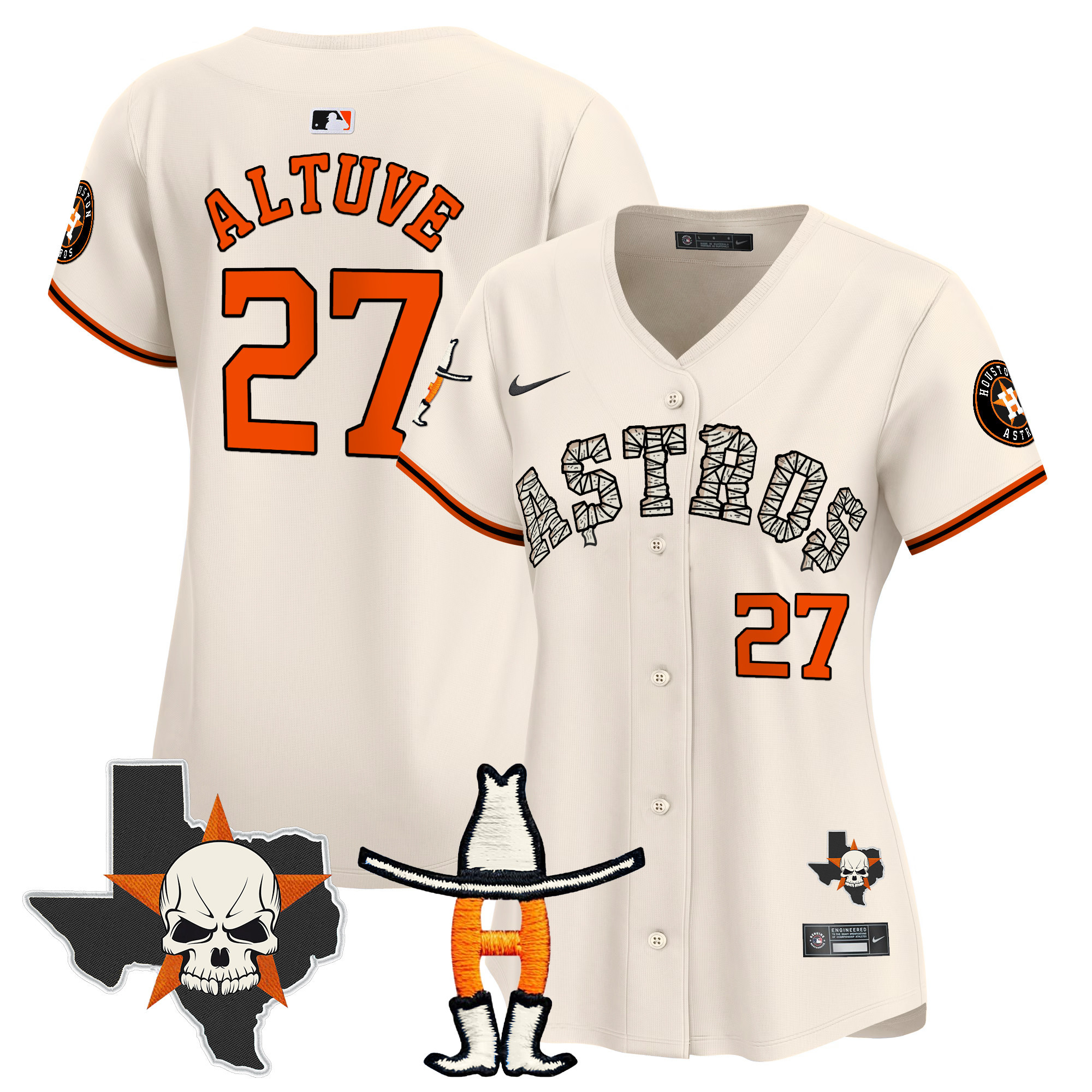 Women's Houston Astros Halloween Vapor Premier Limited Jersey - All Stitched