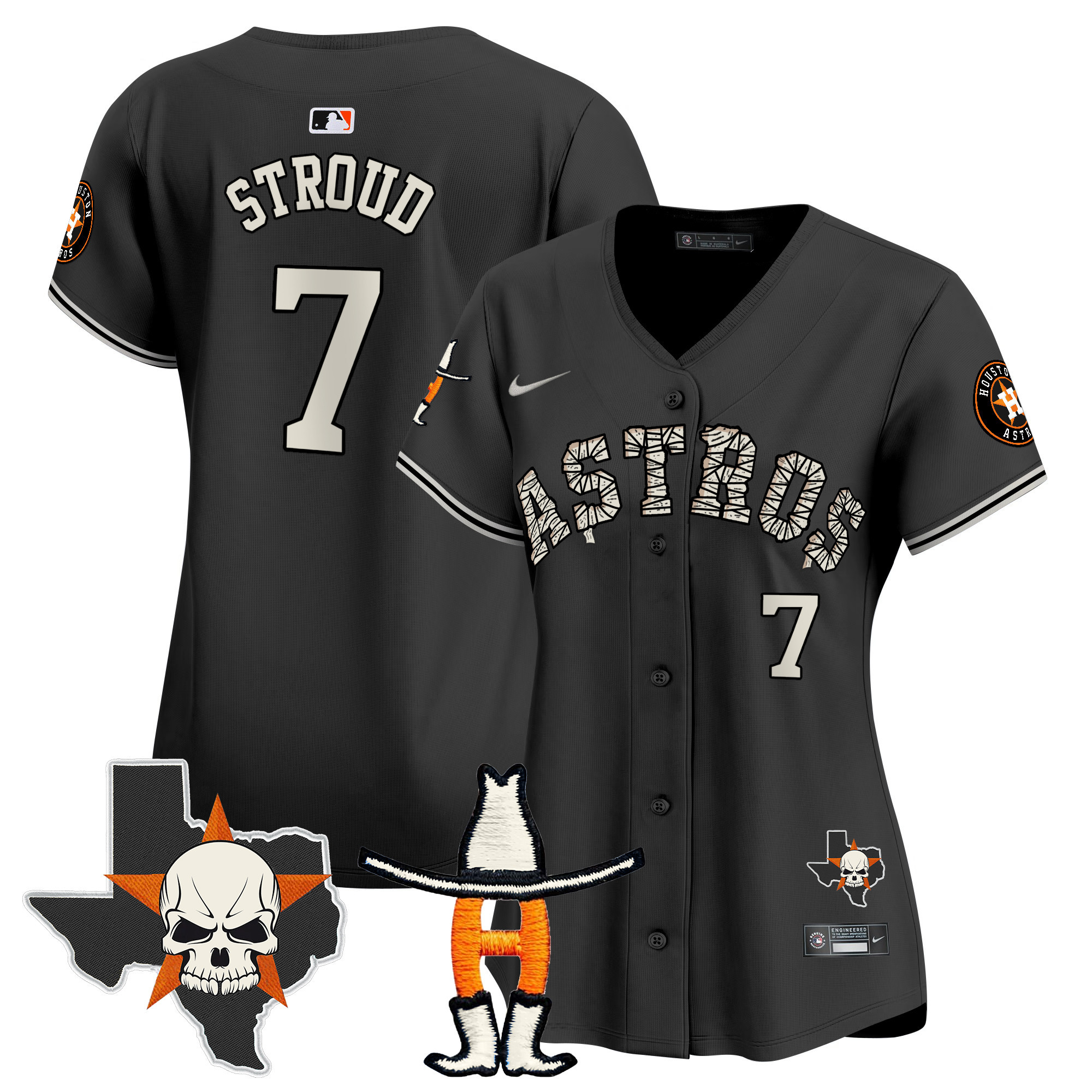 Women's Houston Astros Halloween Vapor Premier Limited Jersey - All Stitched