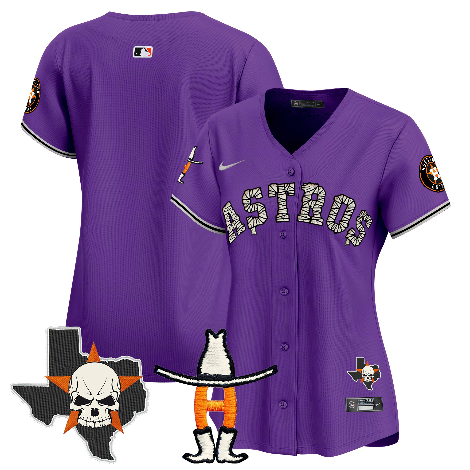 Women's Houston Astros Halloween Vapor Premier Limited Jersey - All Stitched