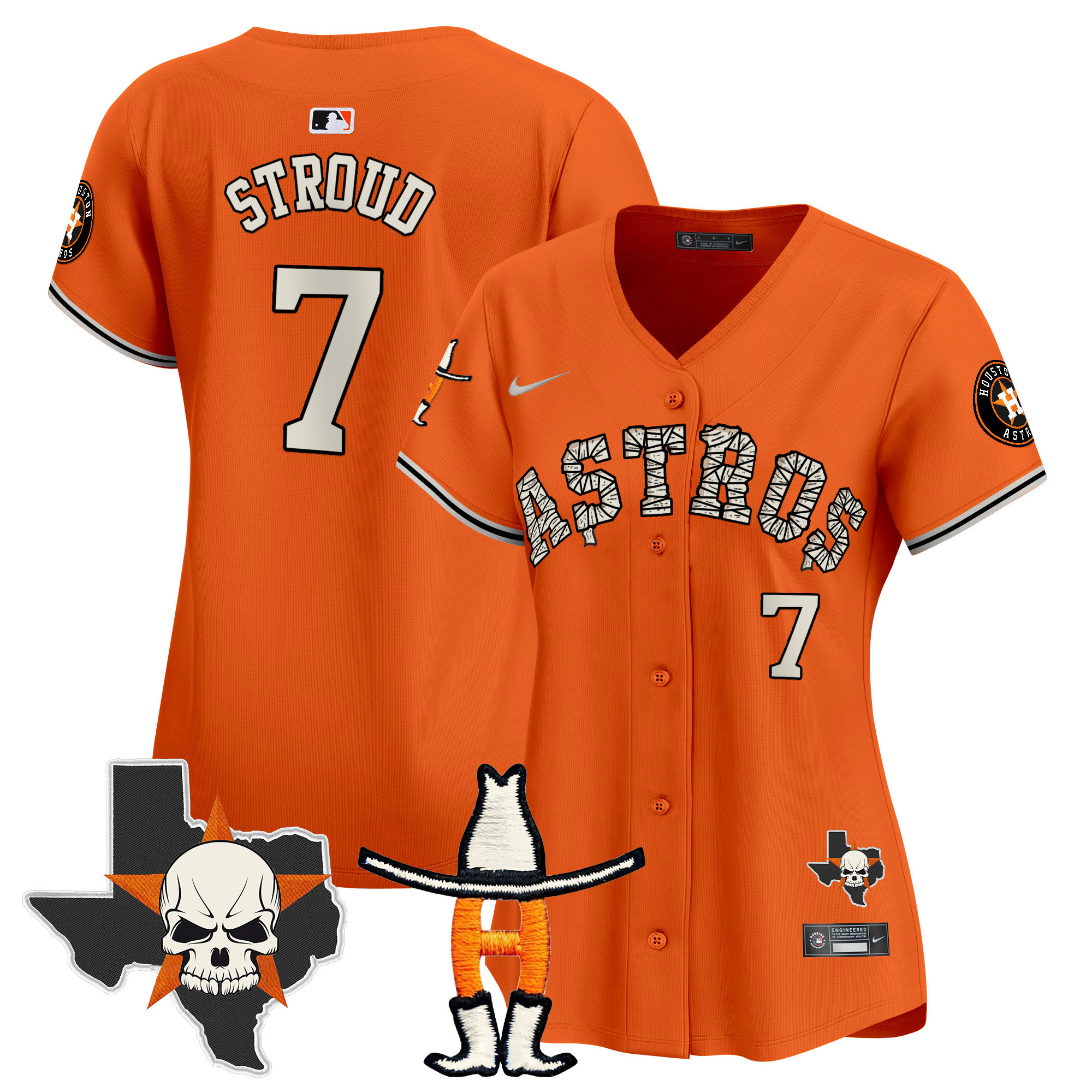 Women's Houston Astros Halloween Vapor Premier Limited Jersey - All Stitched