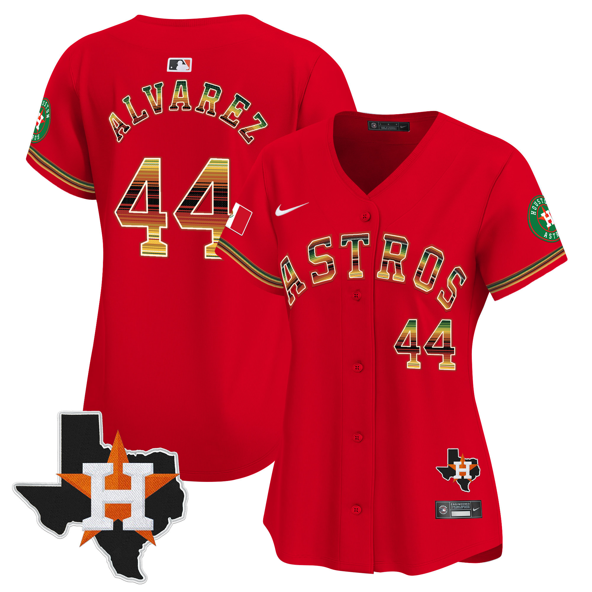 Women's Houston Astros Mexico Traditional Style Vapor Premier Limited Jersey - All Stitched