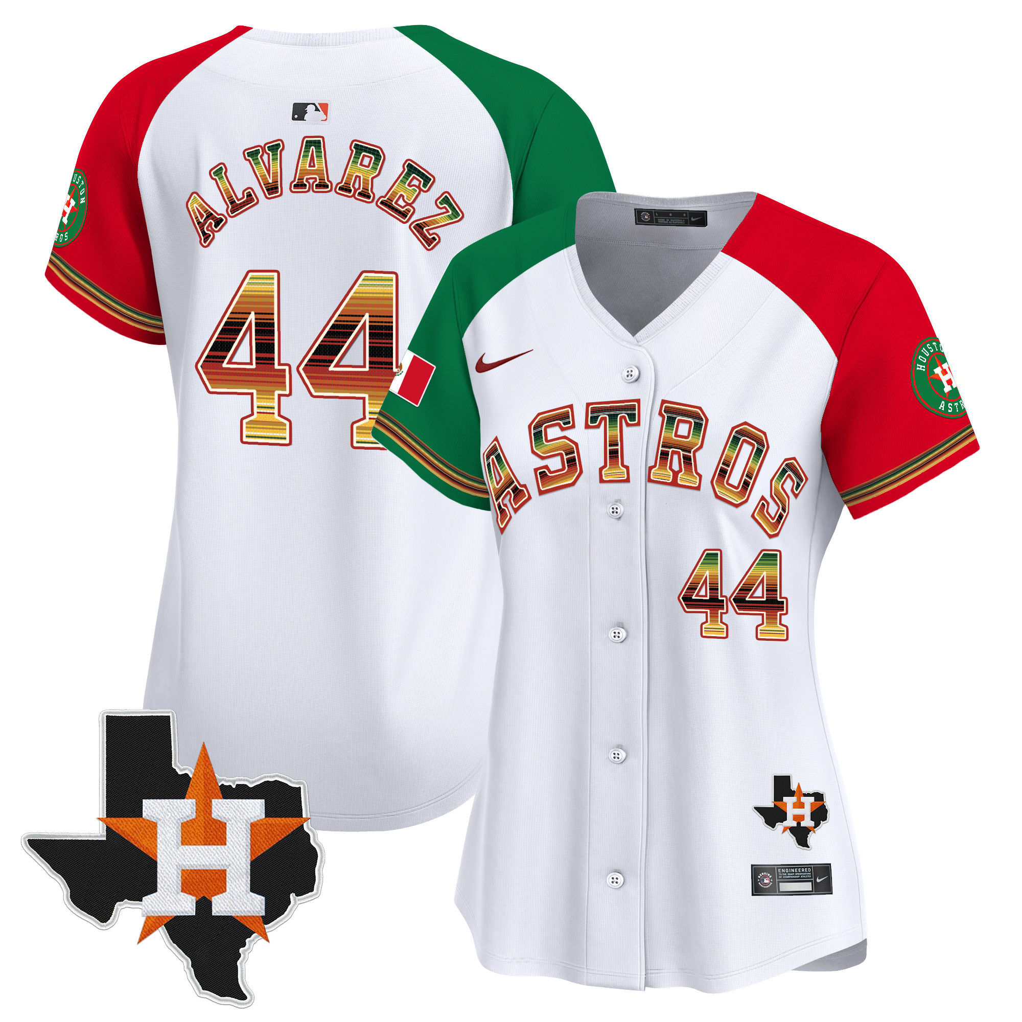 Women's Houston Astros Mexico Traditional Style Vapor Premier Limited Jersey - All Stitched