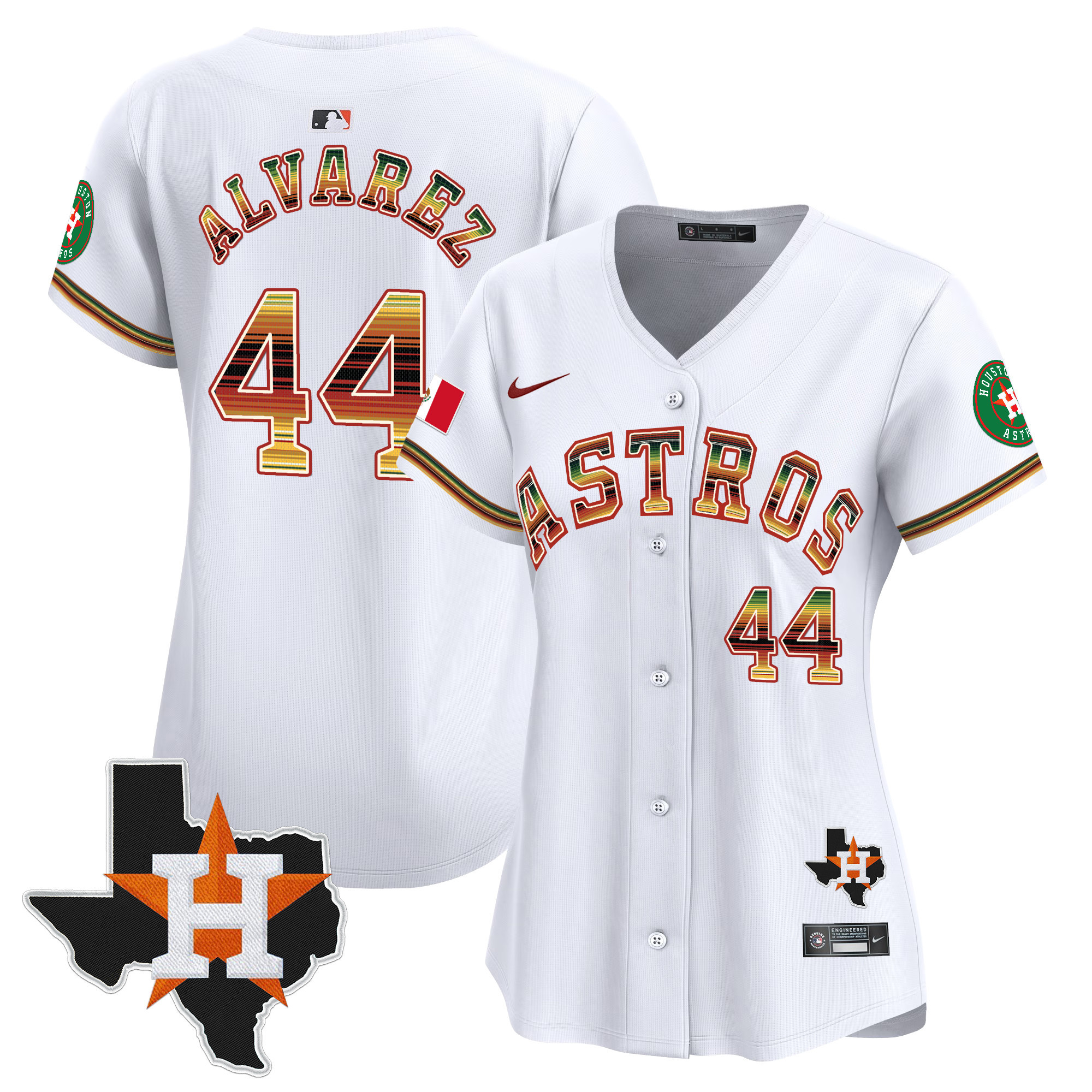 Women's Houston Astros Mexico Traditional Style Vapor Premier Limited Jersey - All Stitched