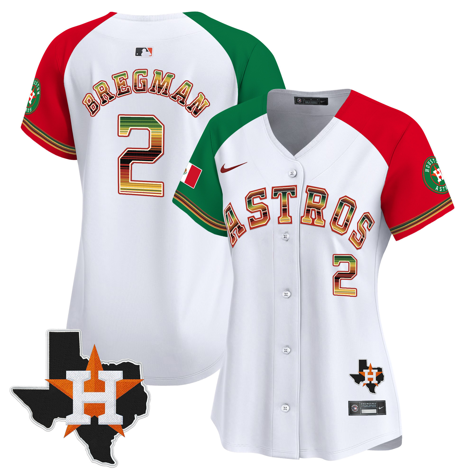 Women's Houston Astros Mexico Traditional Style Vapor Premier Limited Jersey - All Stitched