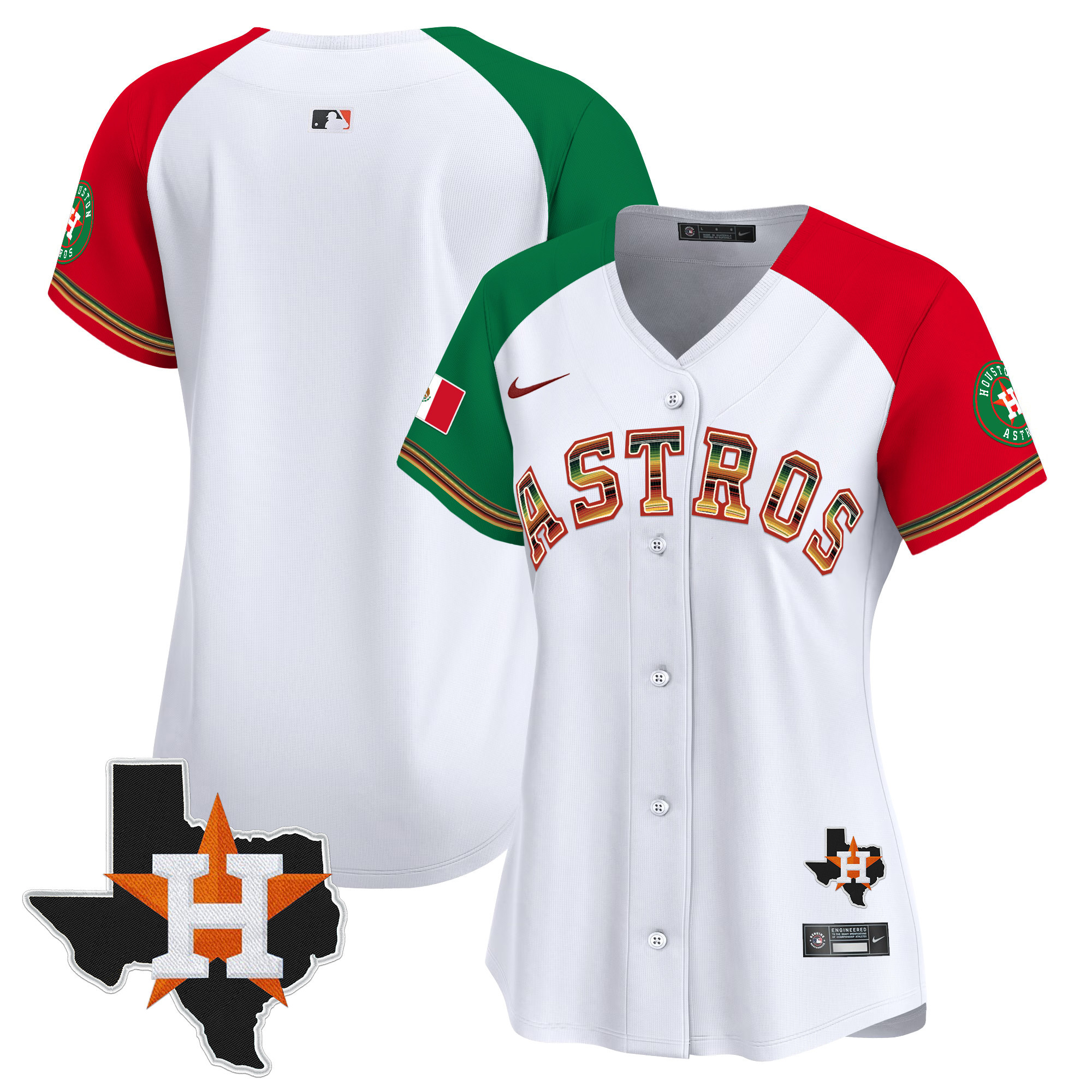 Women's Houston Astros Mexico Traditional Style Vapor Premier Limited Jersey - All Stitched