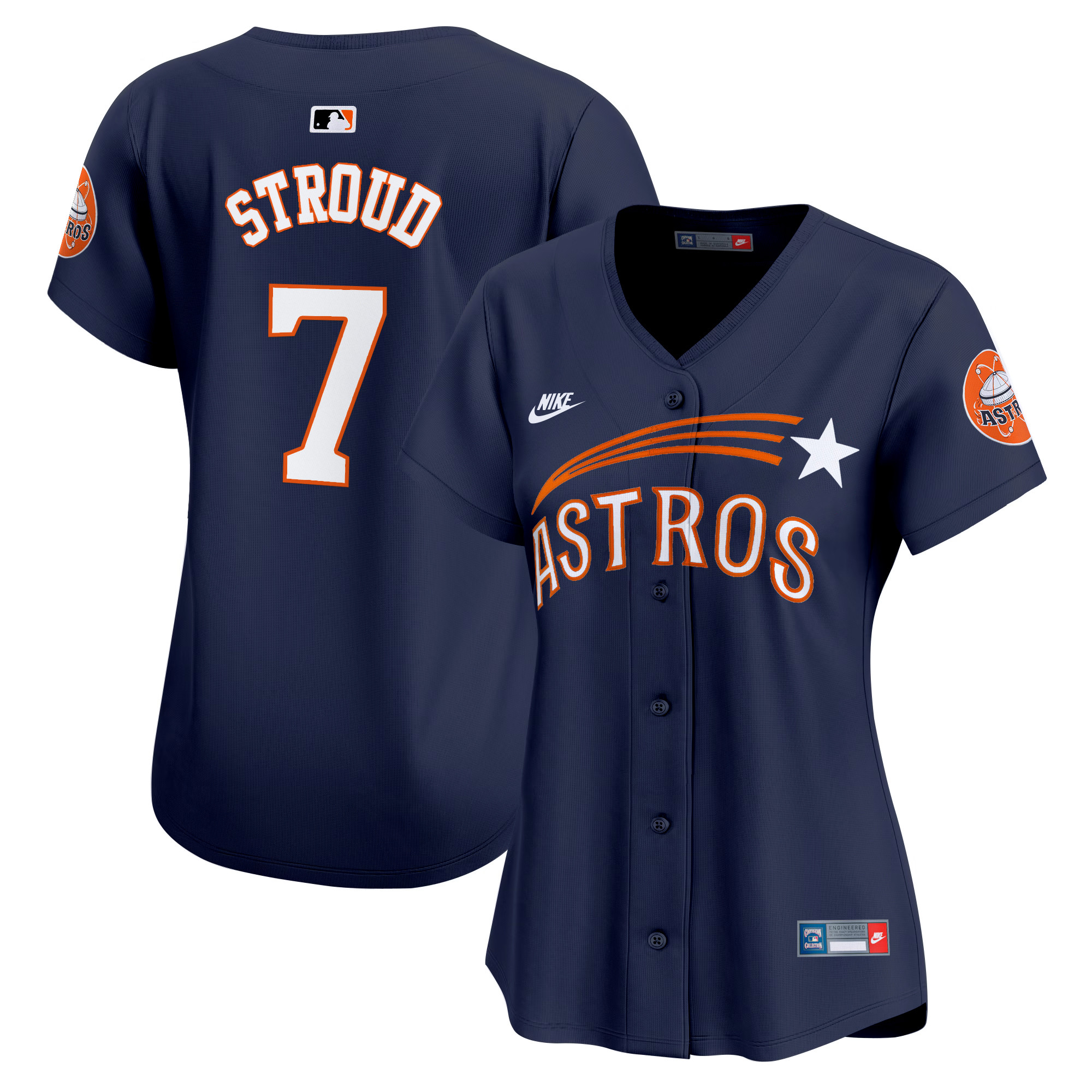 Women's Houston Astros Throwback Cooperstown Vapor Premier Limited Jersey - All Stitched
