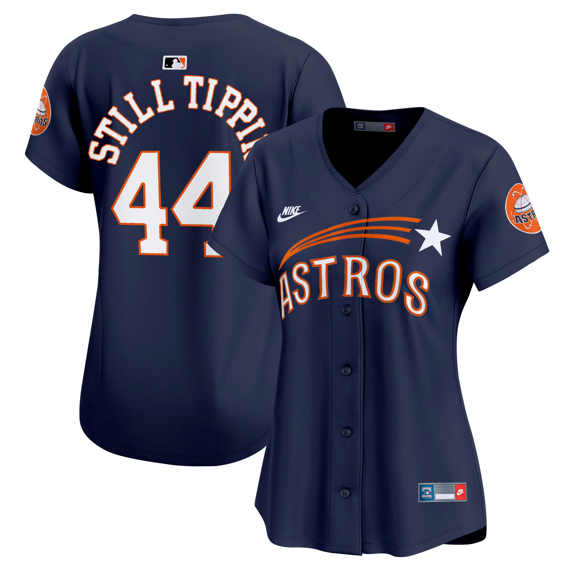 Women's Houston Astros Throwback Cooperstown Vapor Premier Limited Jersey - All Stitched