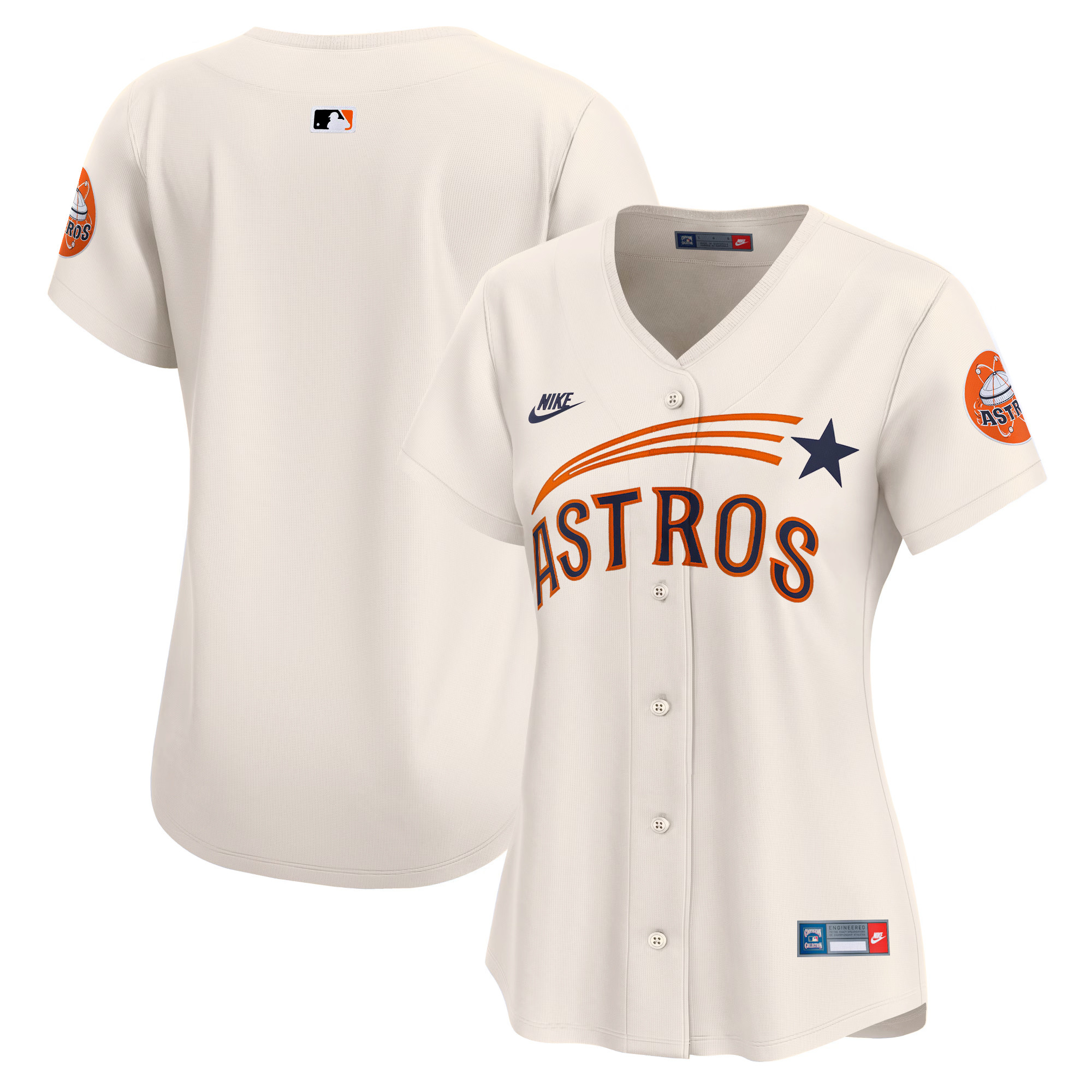 Women's Houston Astros Throwback Cooperstown Vapor Premier Limited Jersey - All Stitched