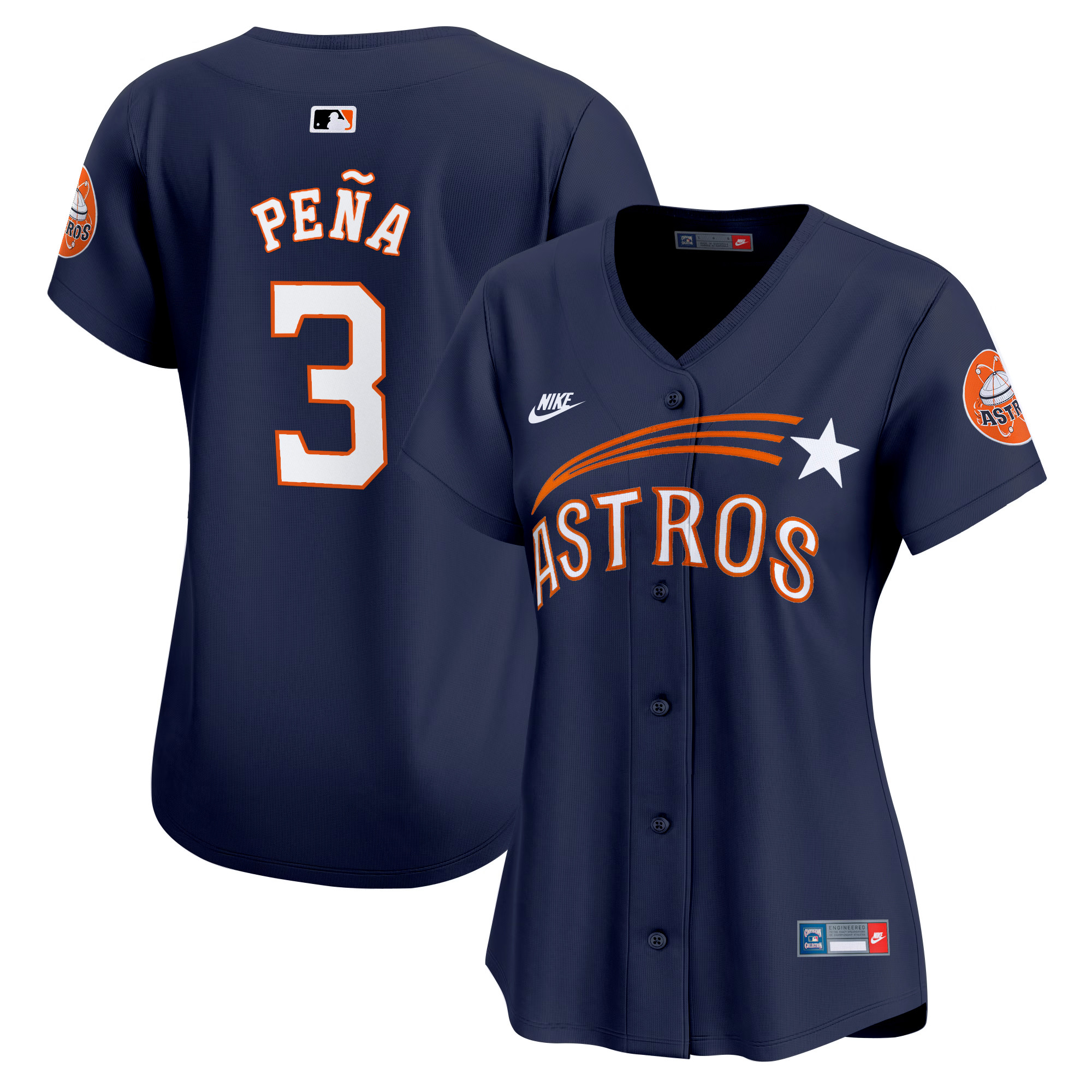 Women's Houston Astros Throwback Cooperstown Vapor Premier Limited Jersey - All Stitched