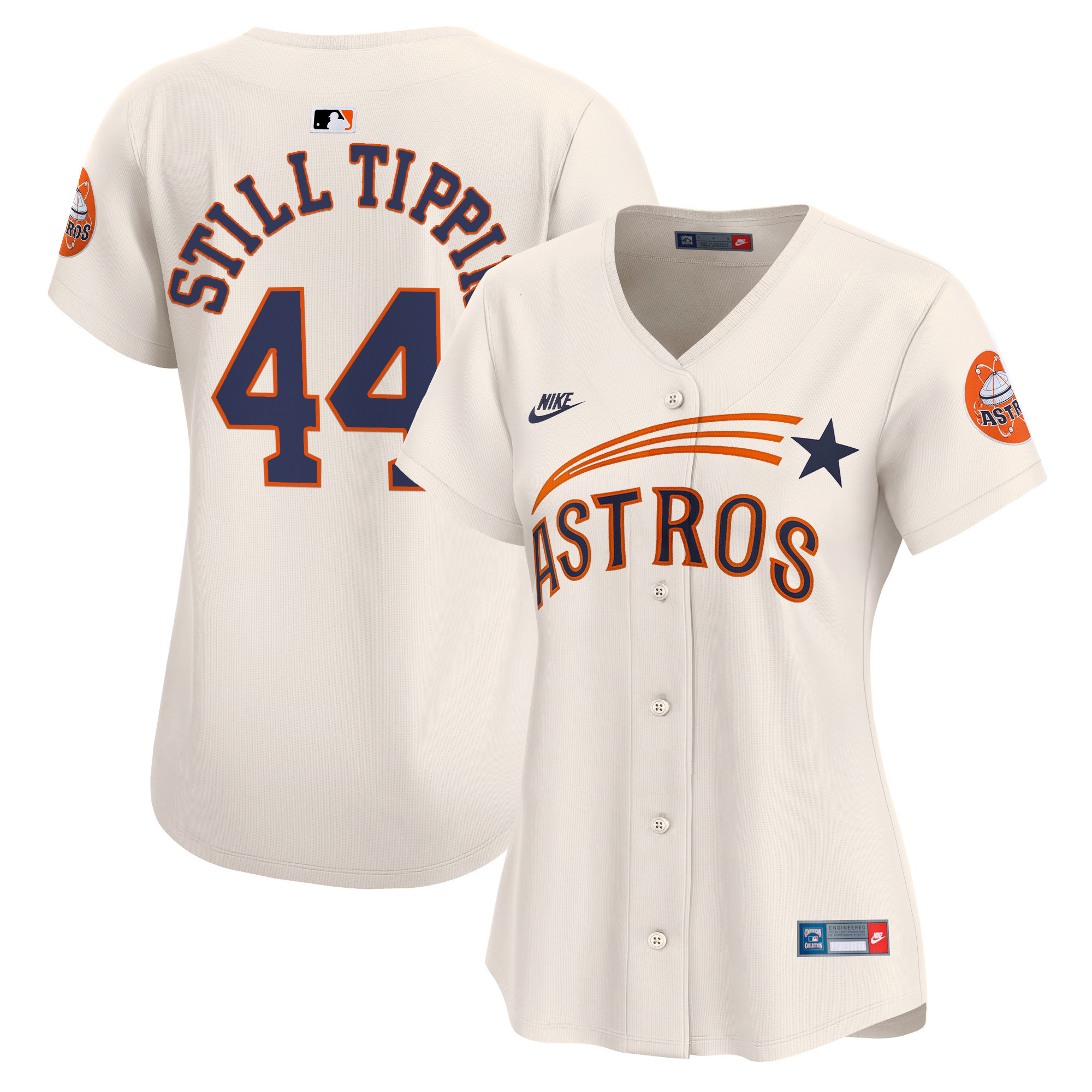 Women's Houston Astros Throwback Cooperstown Vapor Premier Limited Jersey - All Stitched