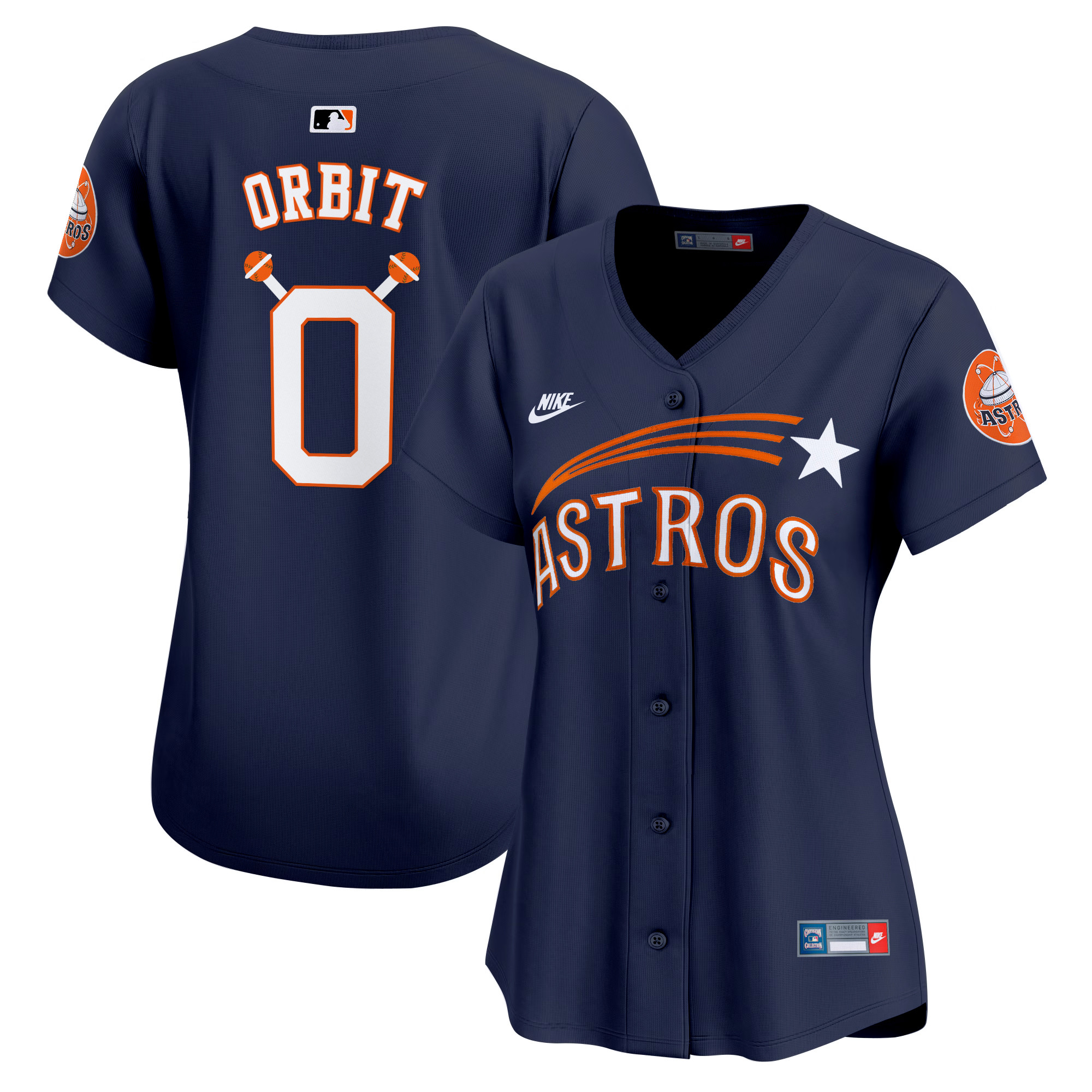 Women's Houston Astros Throwback Cooperstown Vapor Premier Limited Jersey - All Stitched