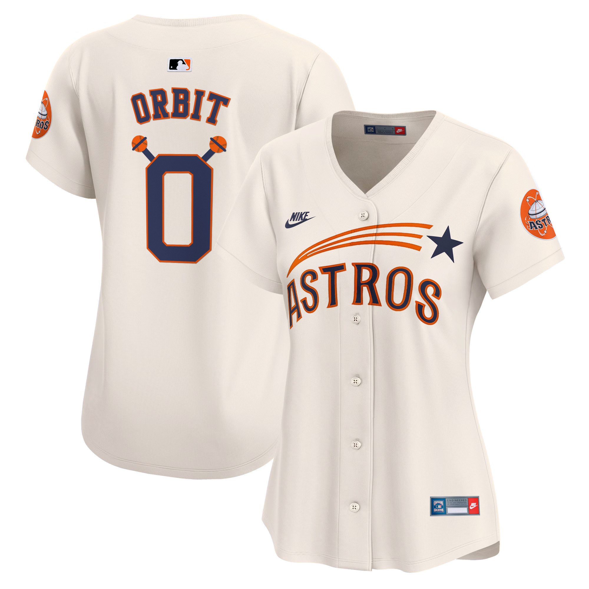 Women's Houston Astros Throwback Cooperstown Vapor Premier Limited Jersey - All Stitched
