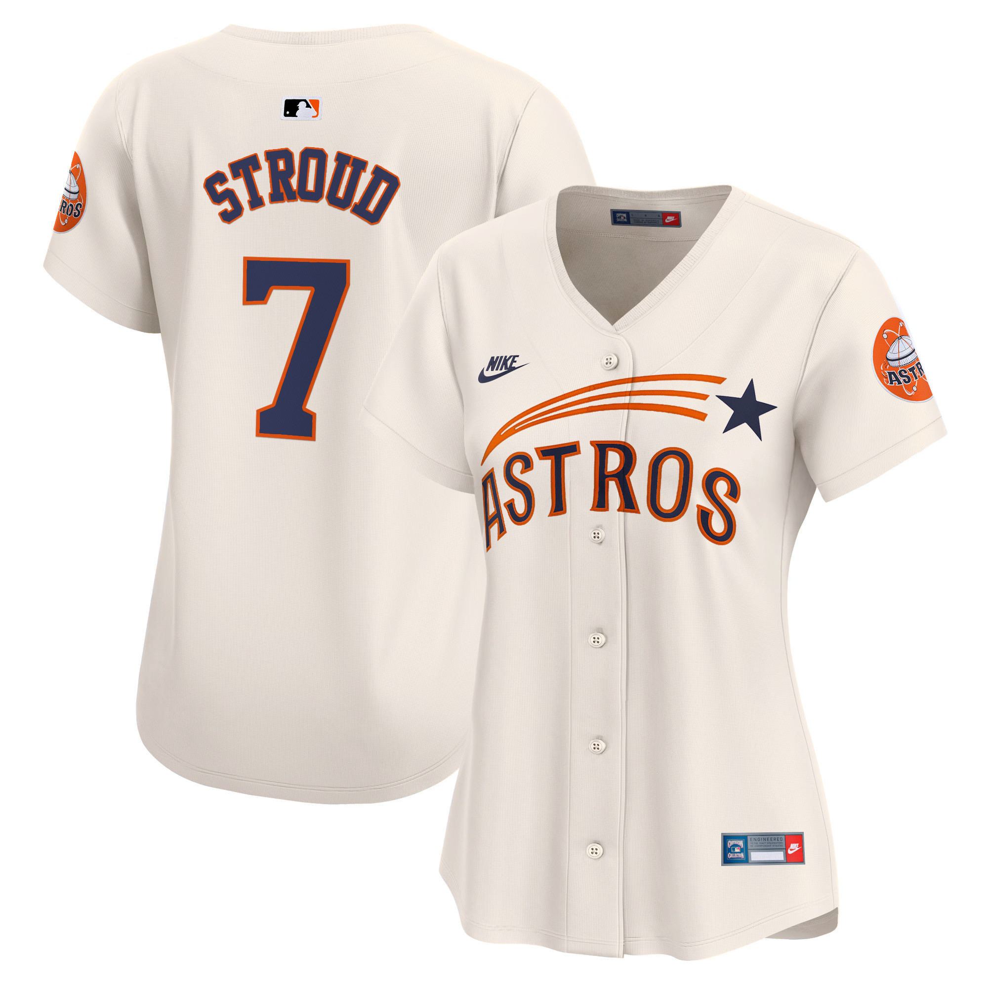 Women's Houston Astros Throwback Cooperstown Vapor Premier Limited Jersey - All Stitched