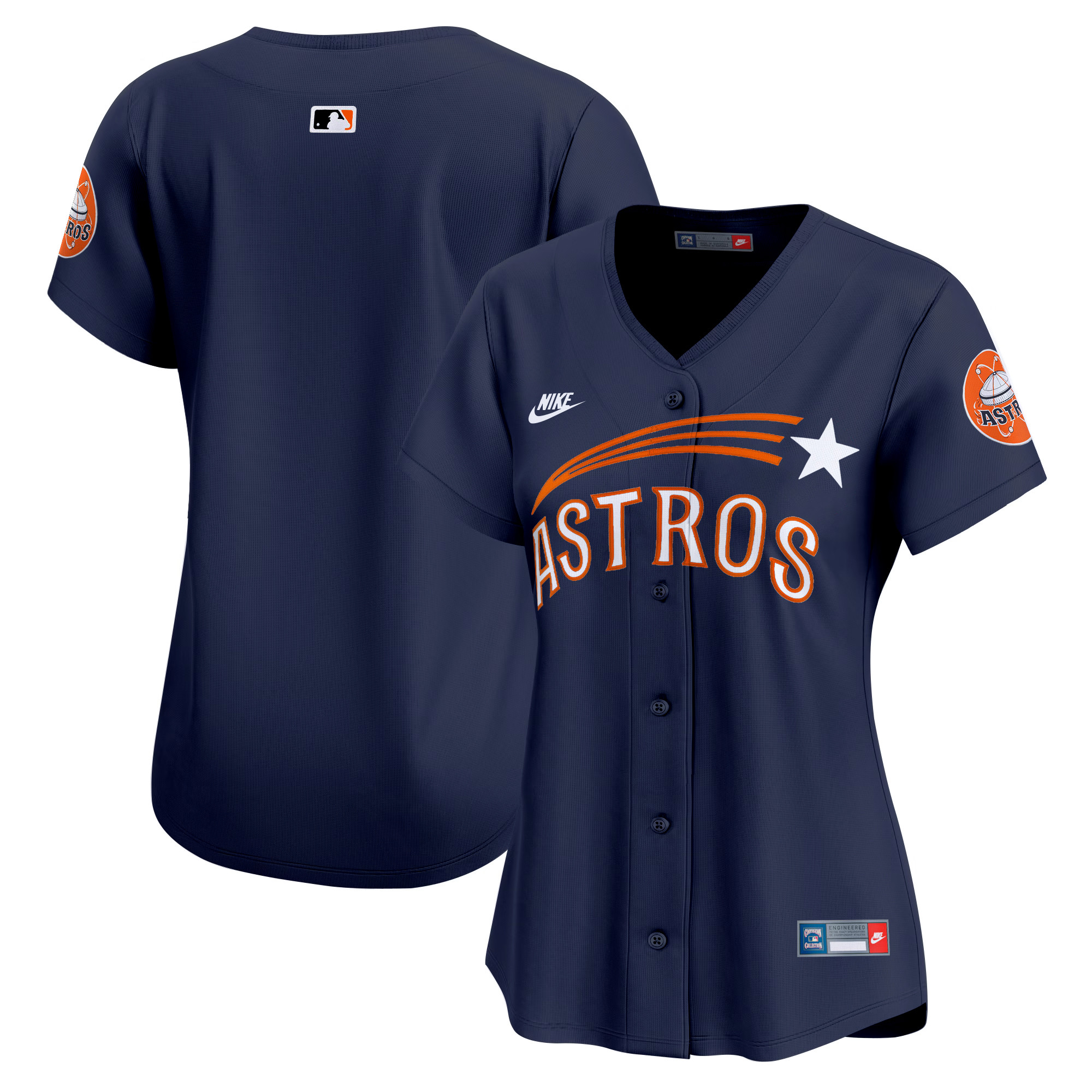 Women's Houston Astros Throwback Cooperstown Vapor Premier Limited Jersey - All Stitched