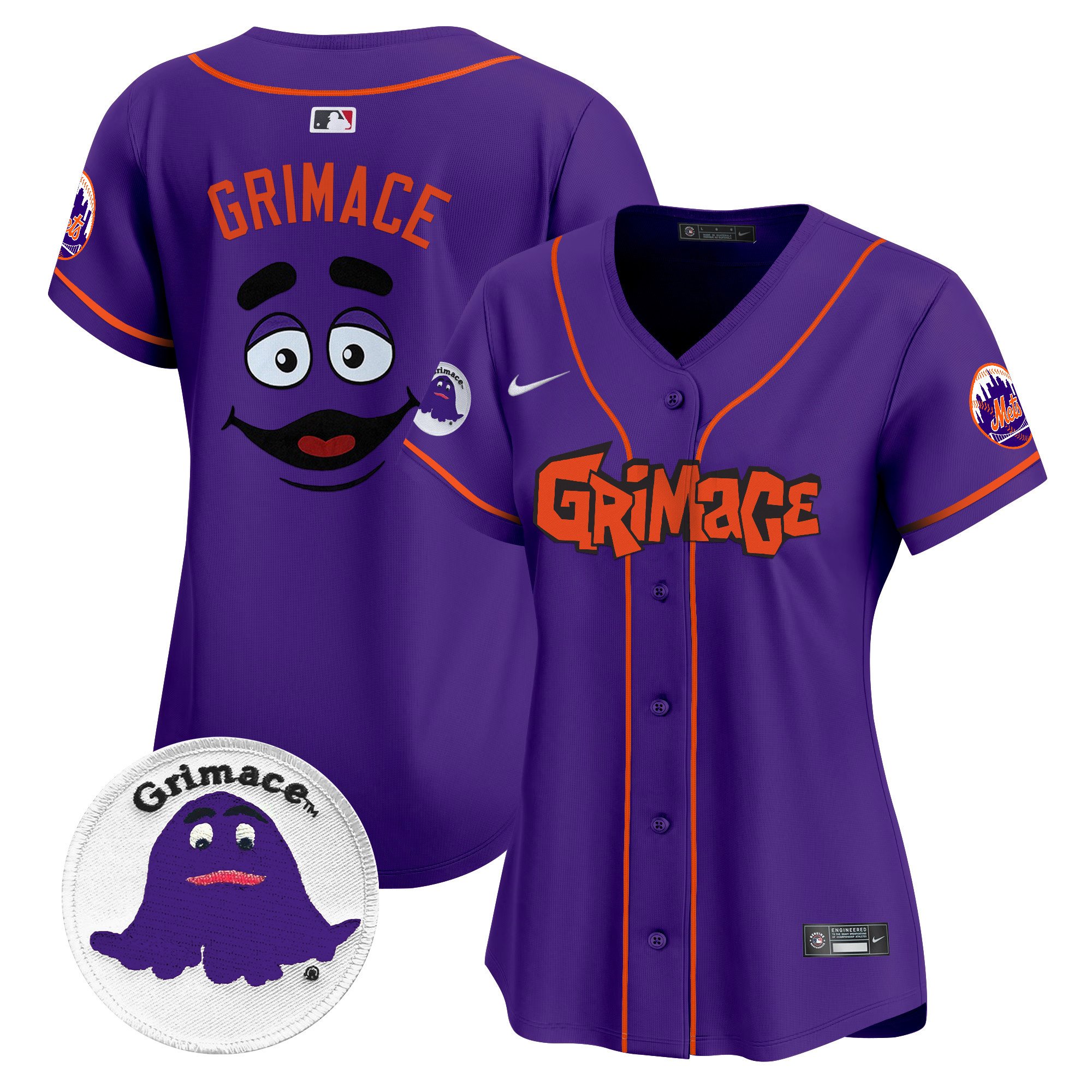 Women's Mets Grimace Vapor Premier Limited Jersey V2 - All Stitched
