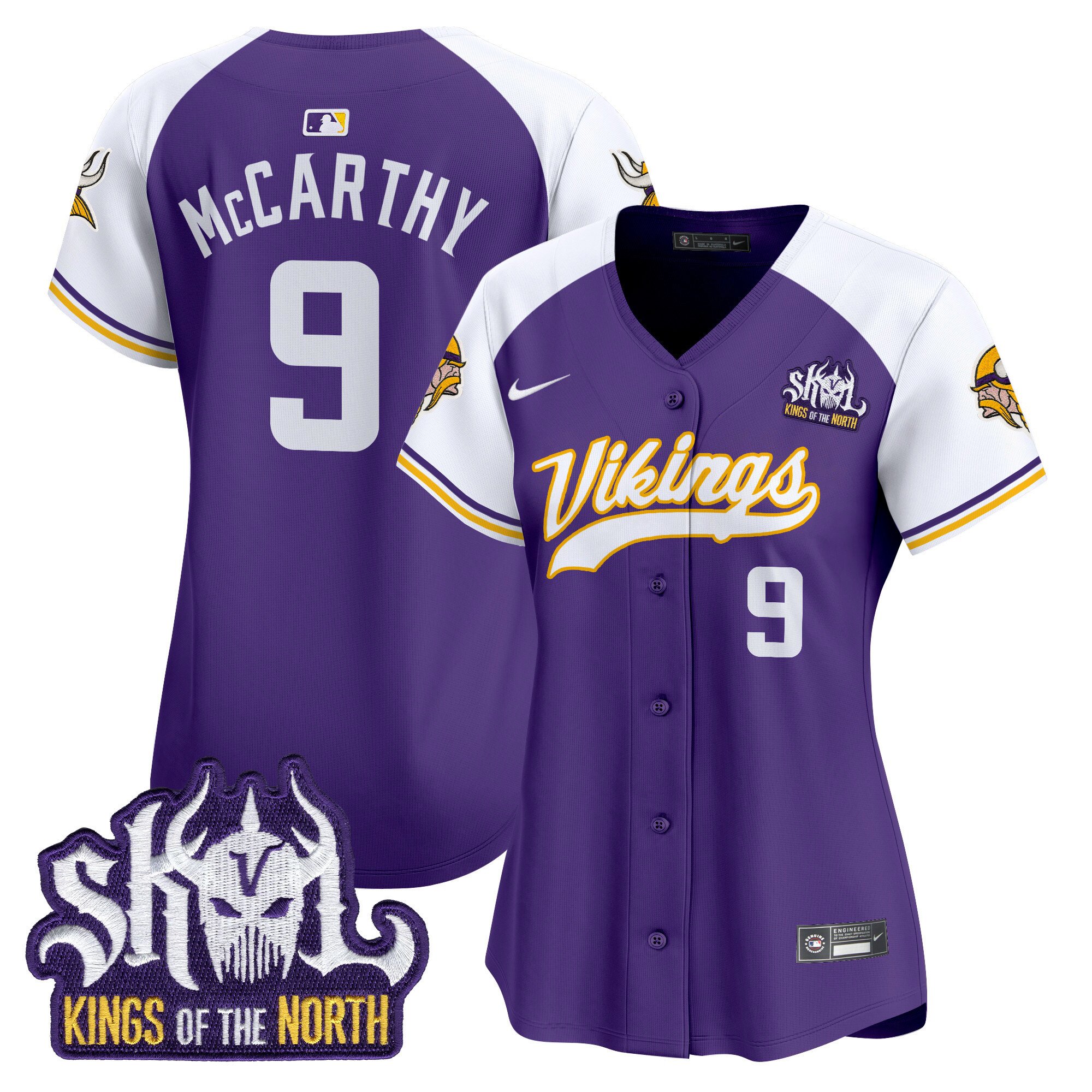 Women's Minnesota Vikings King Of The North Patch Vapor Premier Limited Jersey - All Stitched