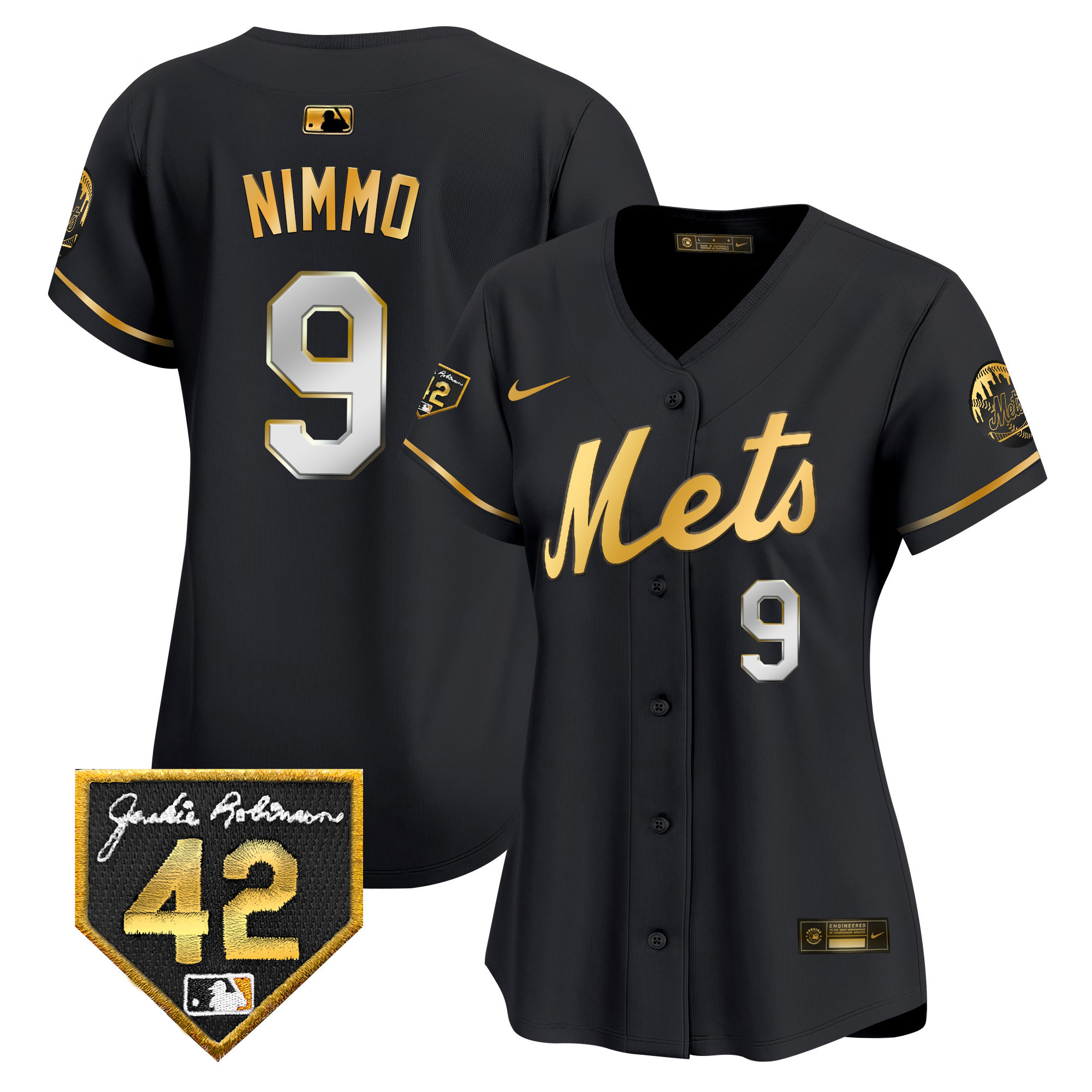 Women's New York Mets 2024 Jackie Robinson Patch Vapor Premier Limited Jersey - All Stitched