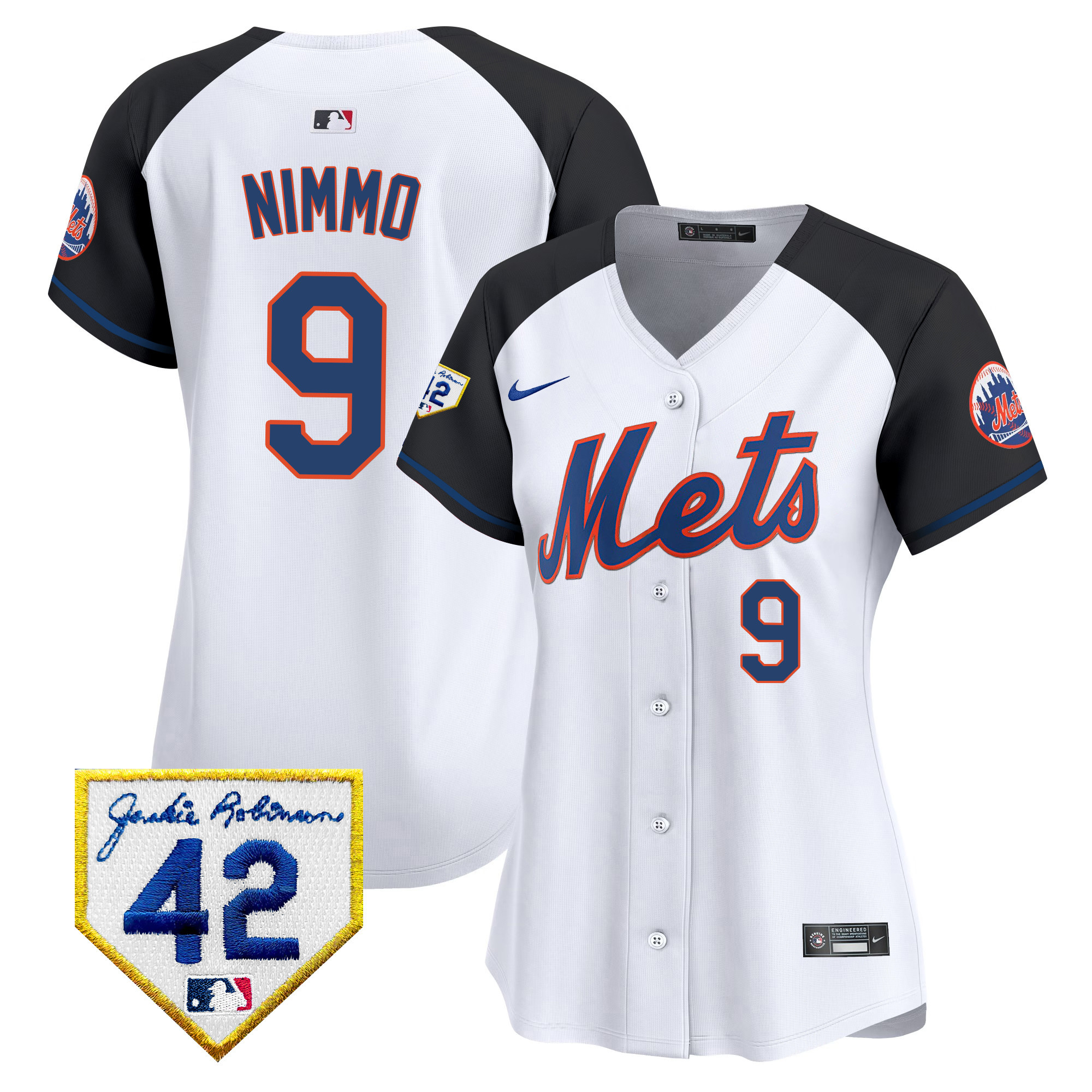 Women's New York Mets 2024 Jackie Robinson Patch Vapor Premier Limited Jersey - All Stitched