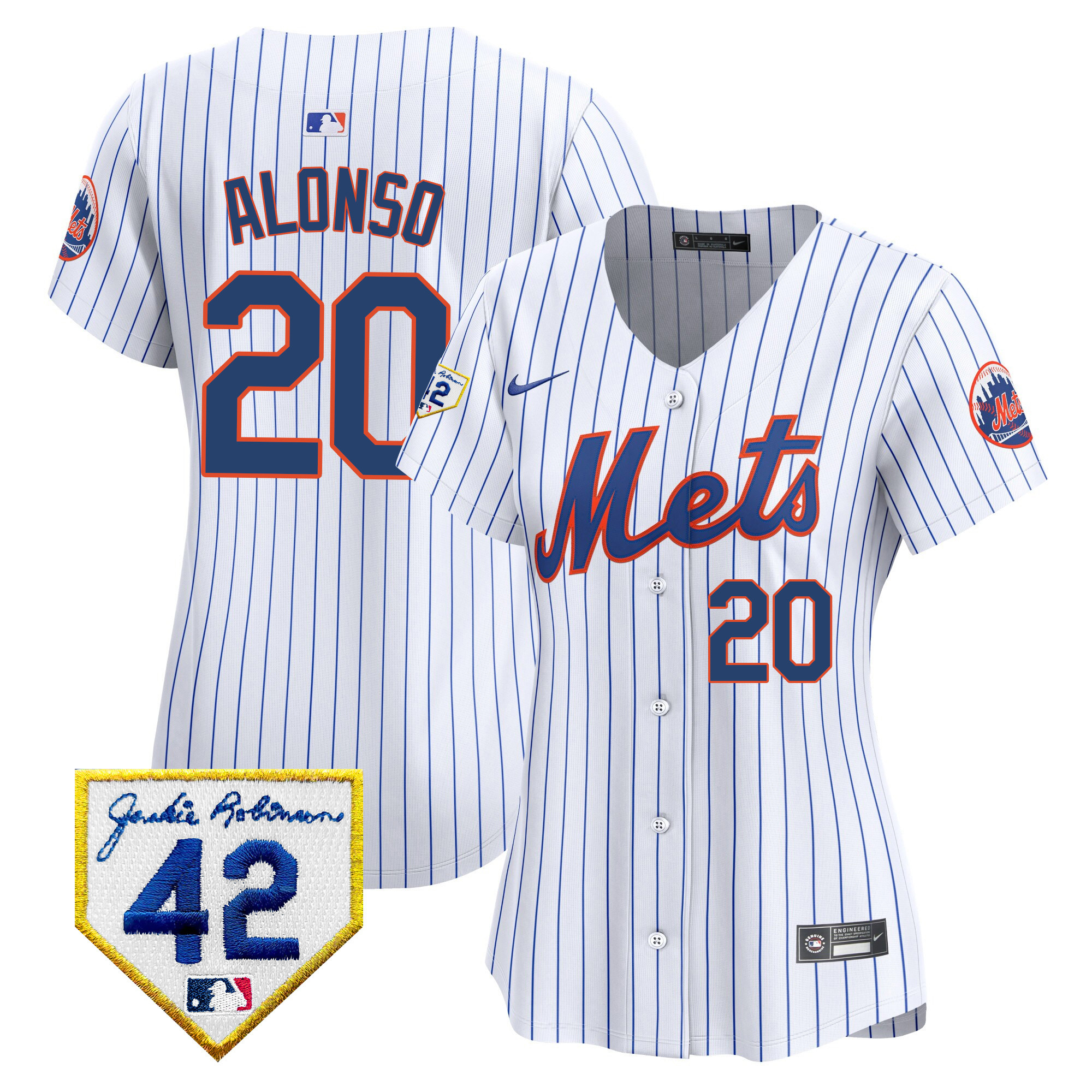 Women's New York Mets 2024 Jackie Robinson Patch Vapor Premier Limited Jersey - All Stitched
