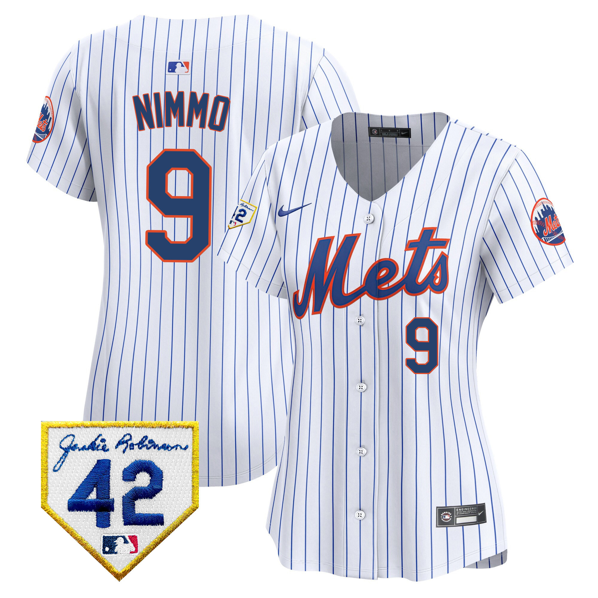 Women's New York Mets 2024 Jackie Robinson Patch Vapor Premier Limited Jersey - All Stitched