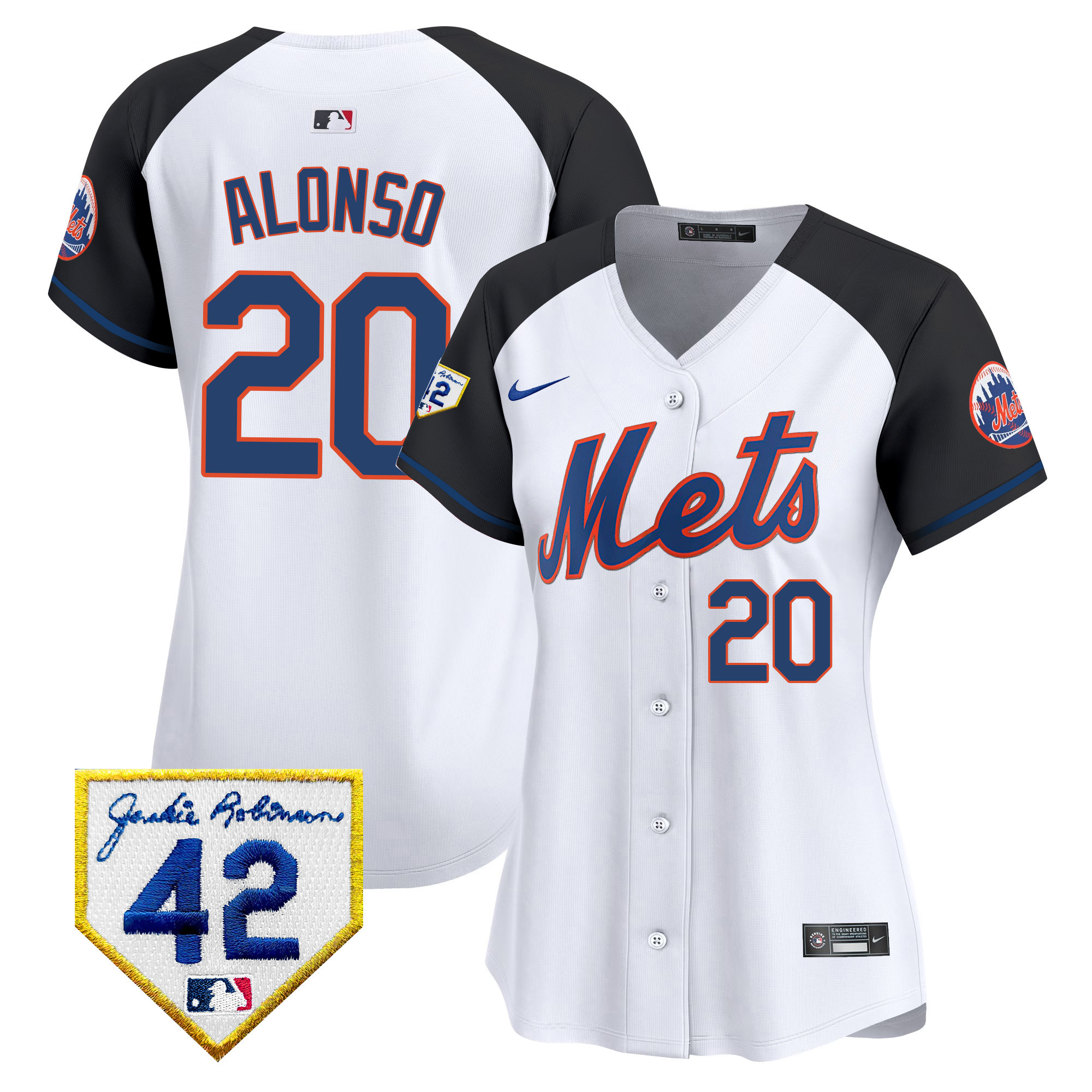 Women's New York Mets 2024 Jackie Robinson Patch Vapor Premier Limited Jersey - All Stitched