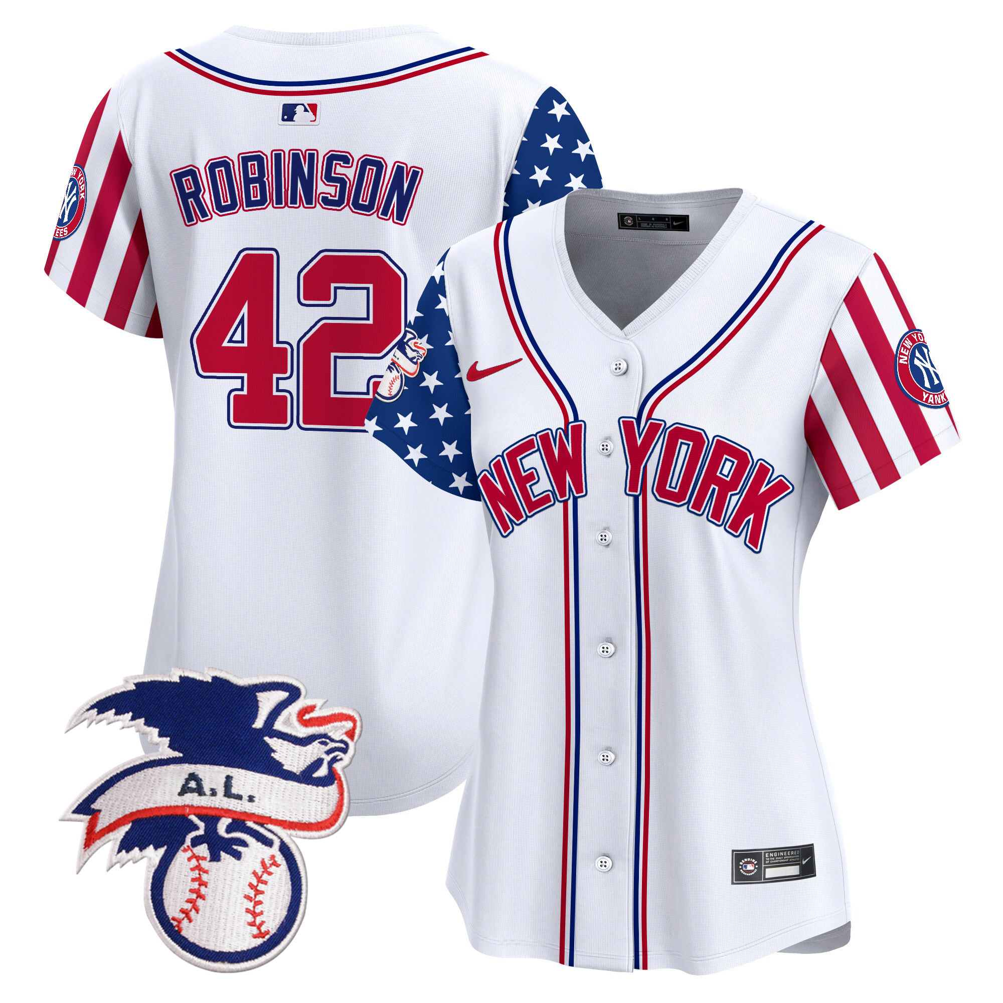 Women's New York Yankees 2024 Fourth of July Vapor Premier Limited Jersey V6 - All Stitched