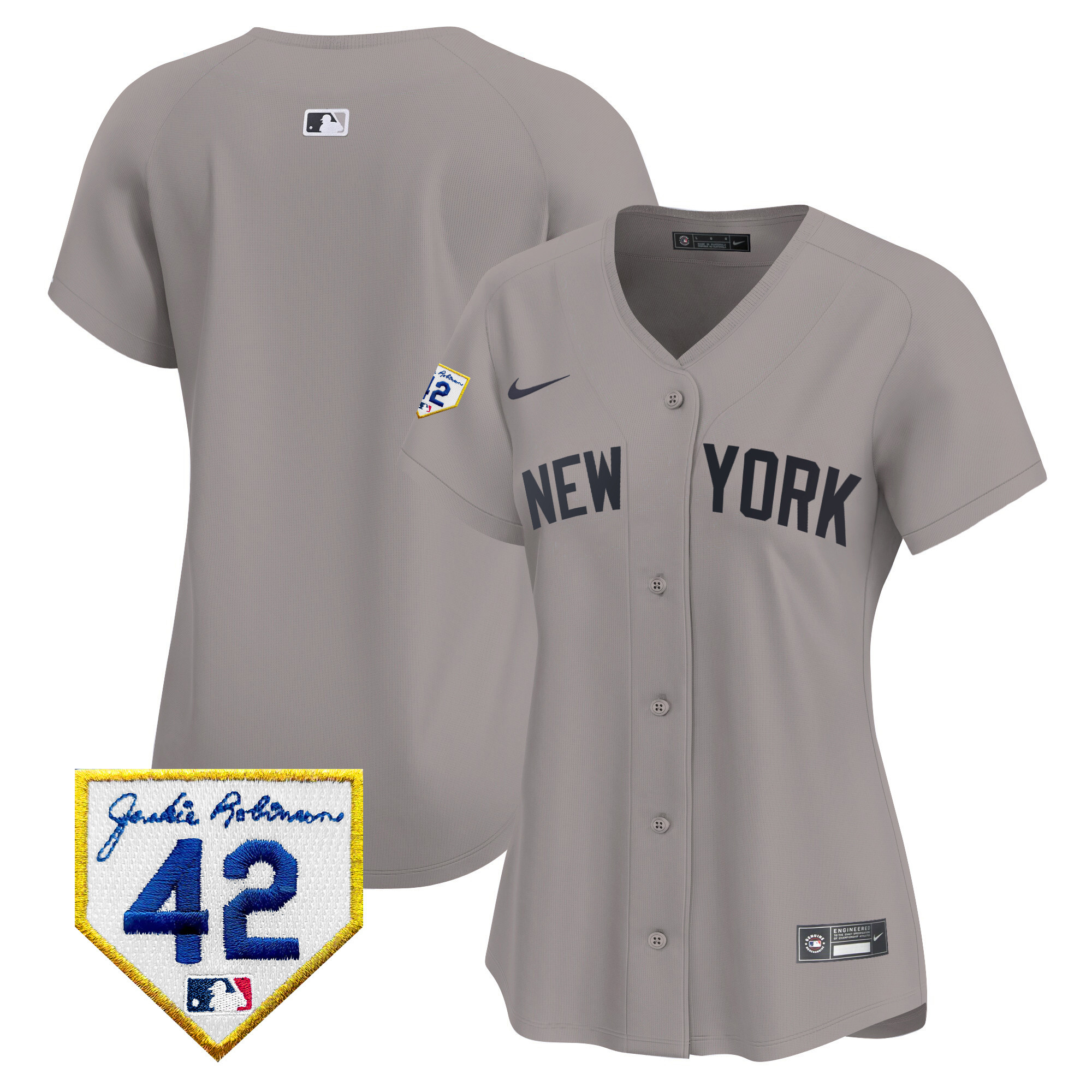 Women's New York Yankees 2024 Jackie Robinson Patch Vapor Premier Limited Jersey - All Stitched