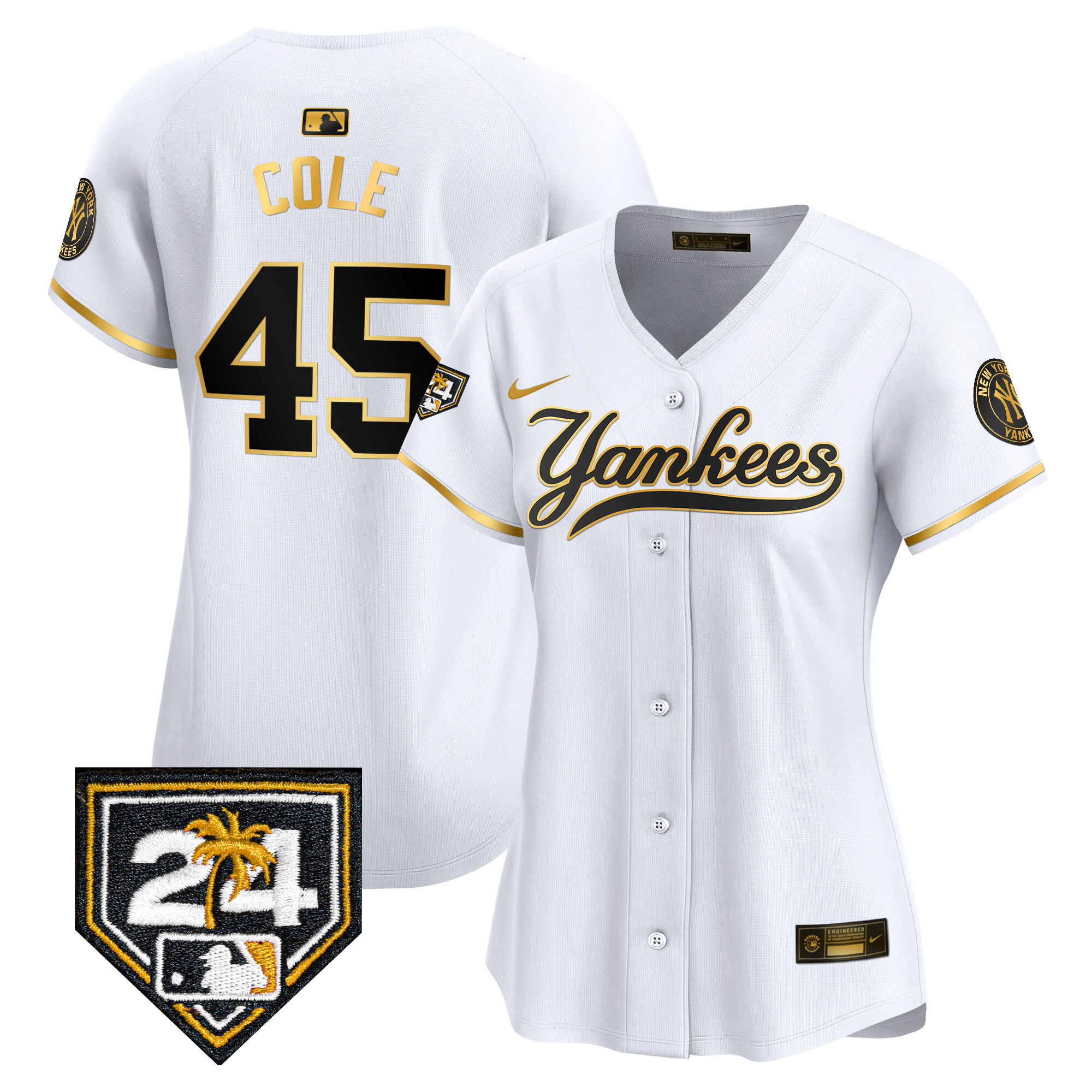 Women's New York Yankees 2024 Spring Training Patch Vapor Premier Limited Jersey V6 - All Stitched