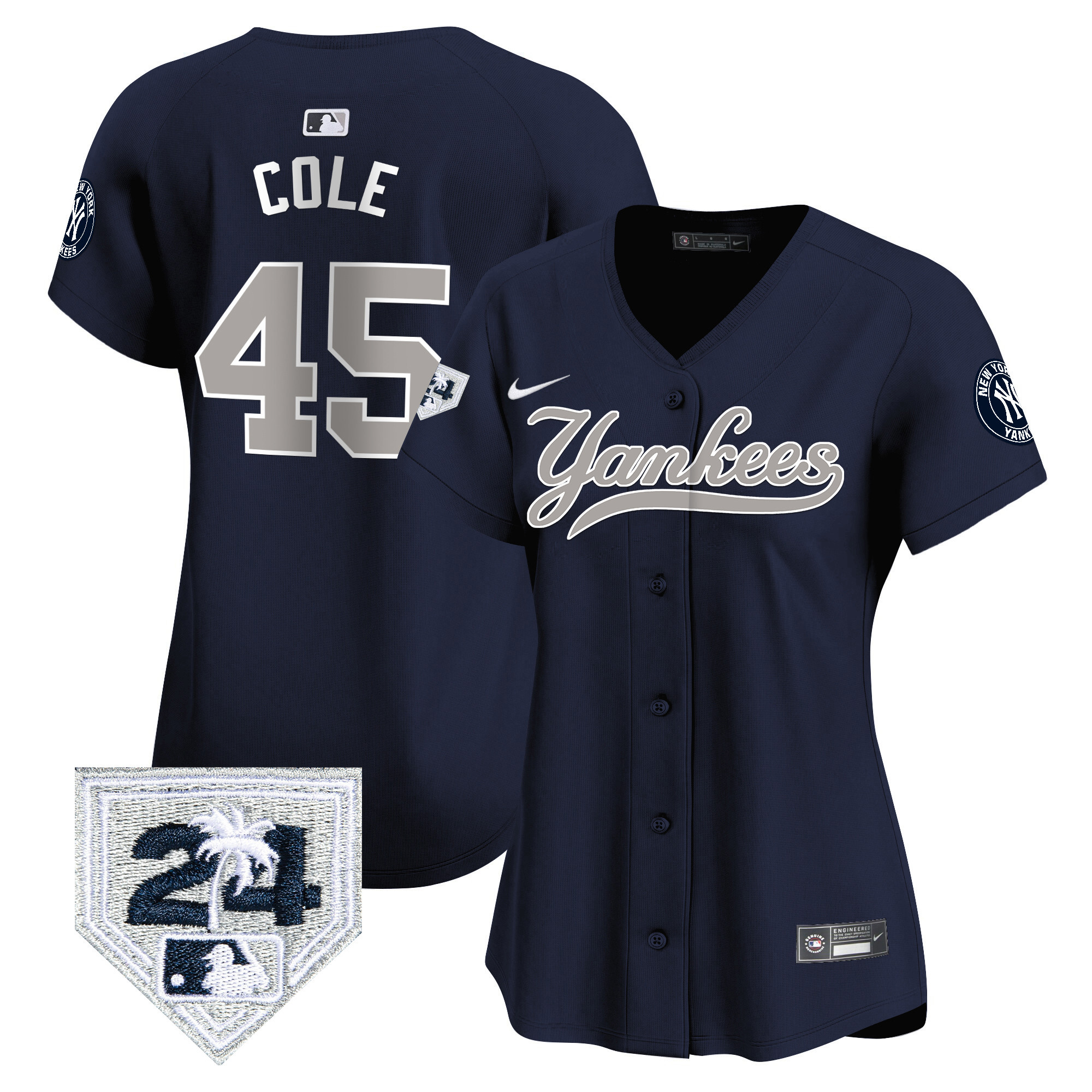 Women's New York Yankees 2024 Spring Training Patch Vapor Premier Limited Jersey V6 - All Stitched