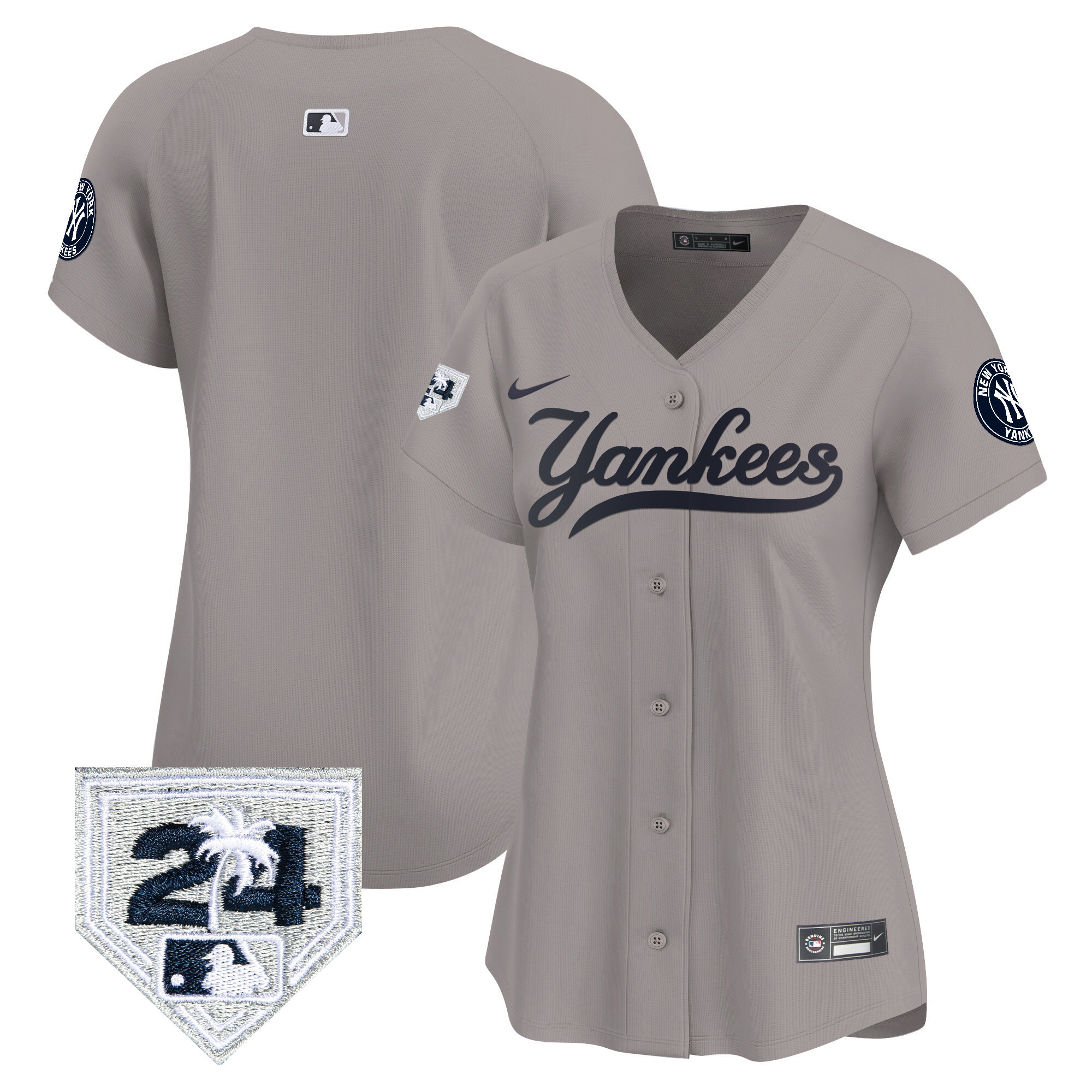 Women's New York Yankees 2024 Spring Training Patch Vapor Premier Limited Jersey V6 - All Stitched