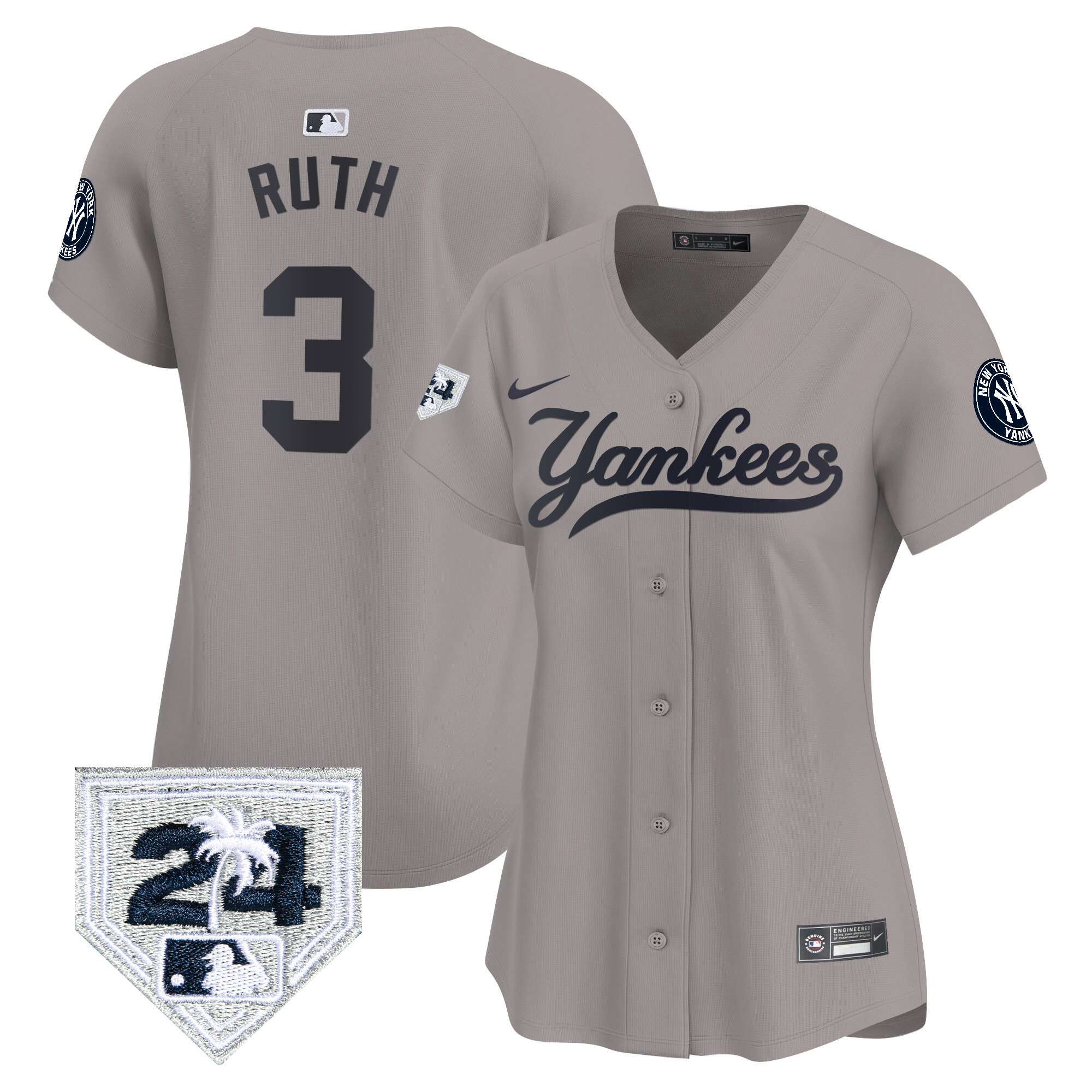 Women's New York Yankees 2024 Spring Training Patch Vapor Premier Limited Jersey V6 - All Stitched