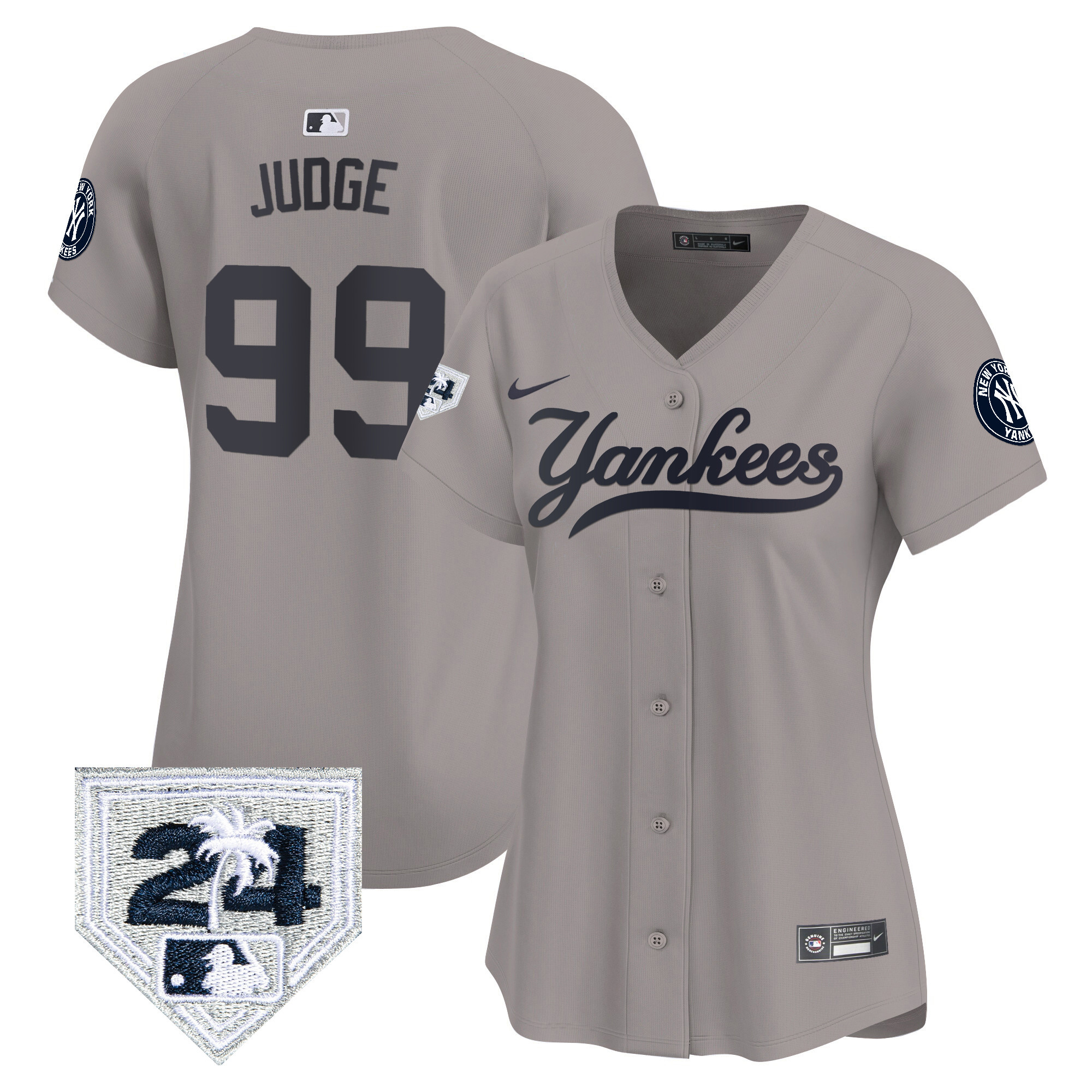 Women's New York Yankees 2024 Spring Training Patch Vapor Premier Limited Jersey V6 - All Stitched