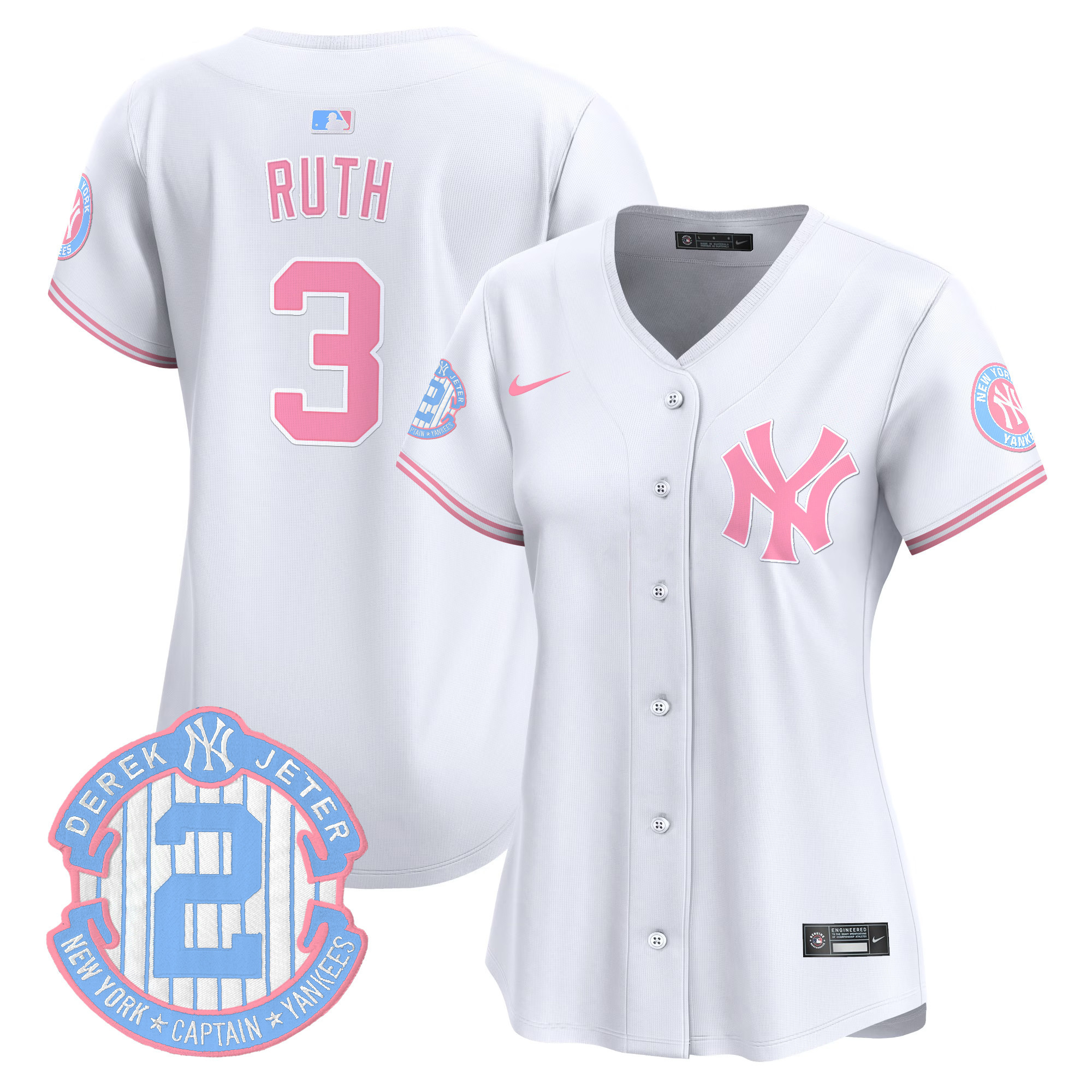 Women's New York Yankees Bubblegum Pink Vapor Premier Limited Jersey - All Stitched