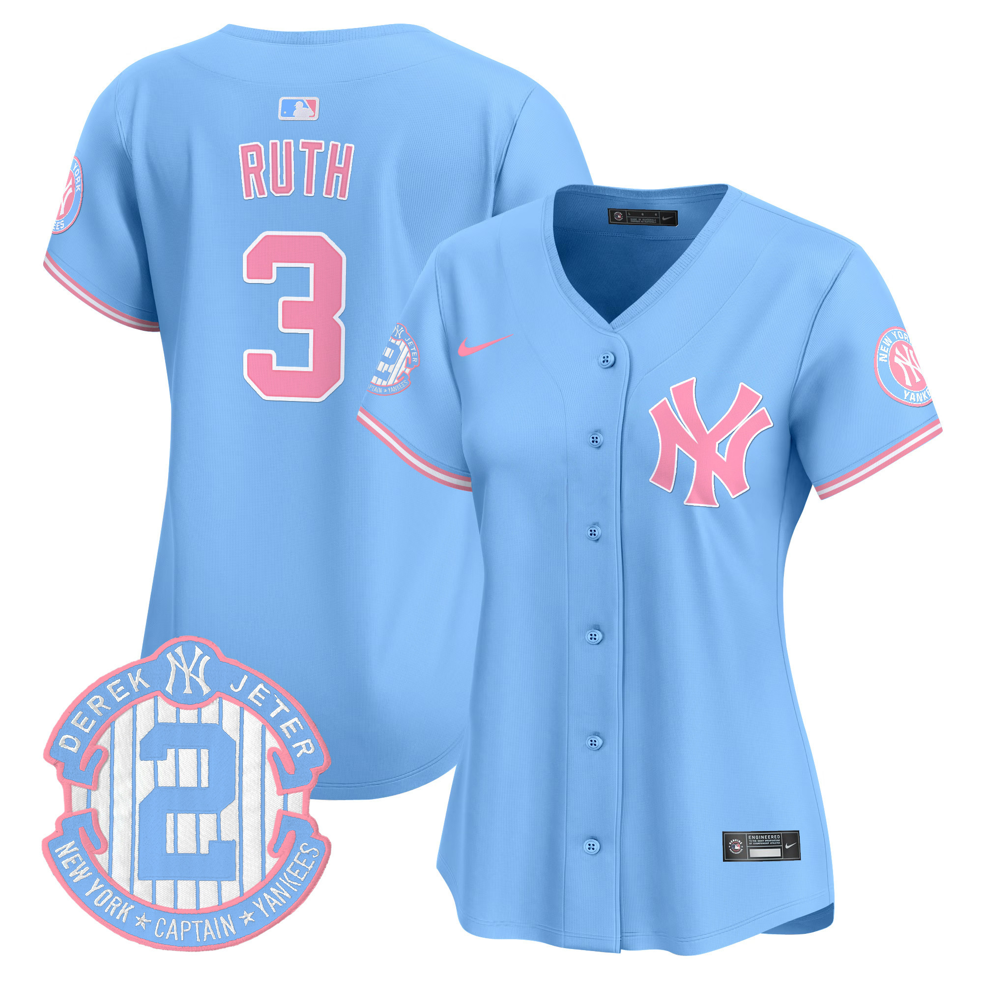 Women's New York Yankees Bubblegum Pink Vapor Premier Limited Jersey - All Stitched