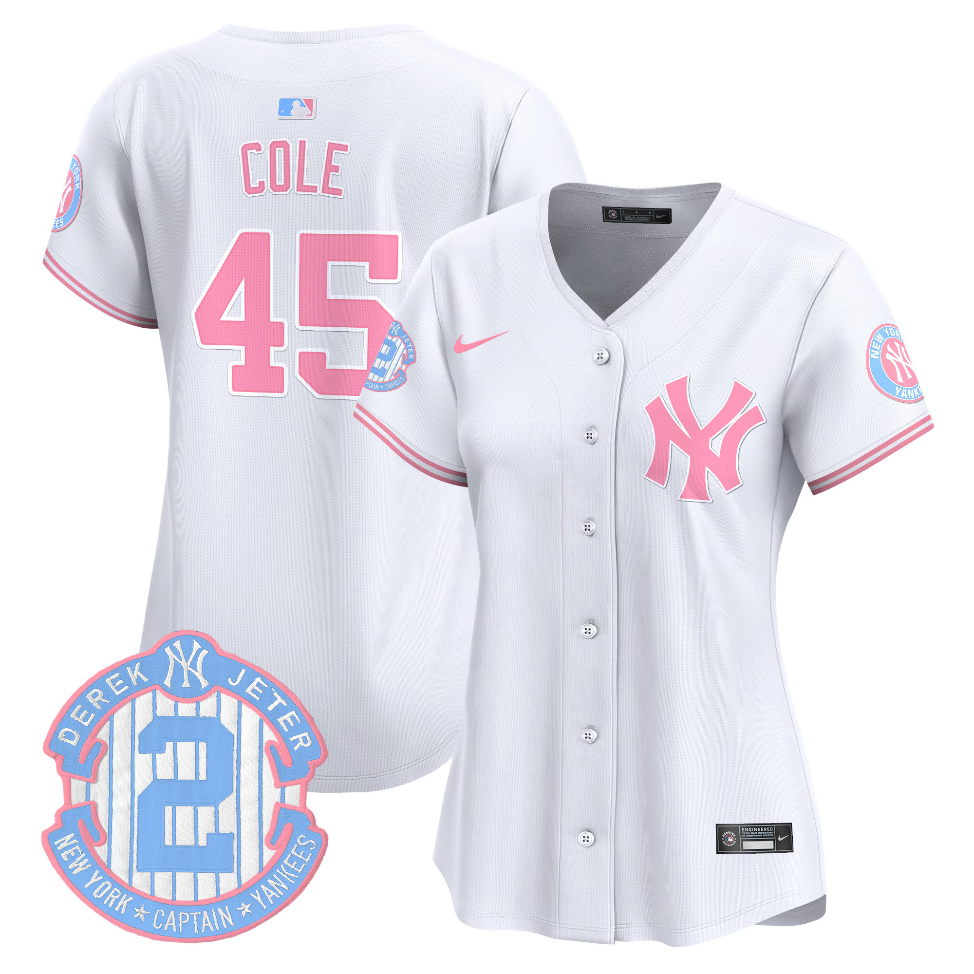 Women's New York Yankees Bubblegum Pink Vapor Premier Limited Jersey - All Stitched