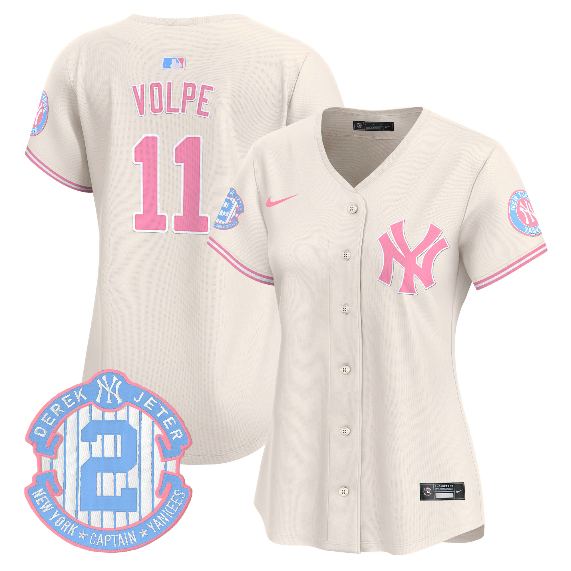 Women's New York Yankees Bubblegum Pink Vapor Premier Limited Jersey - All Stitched
