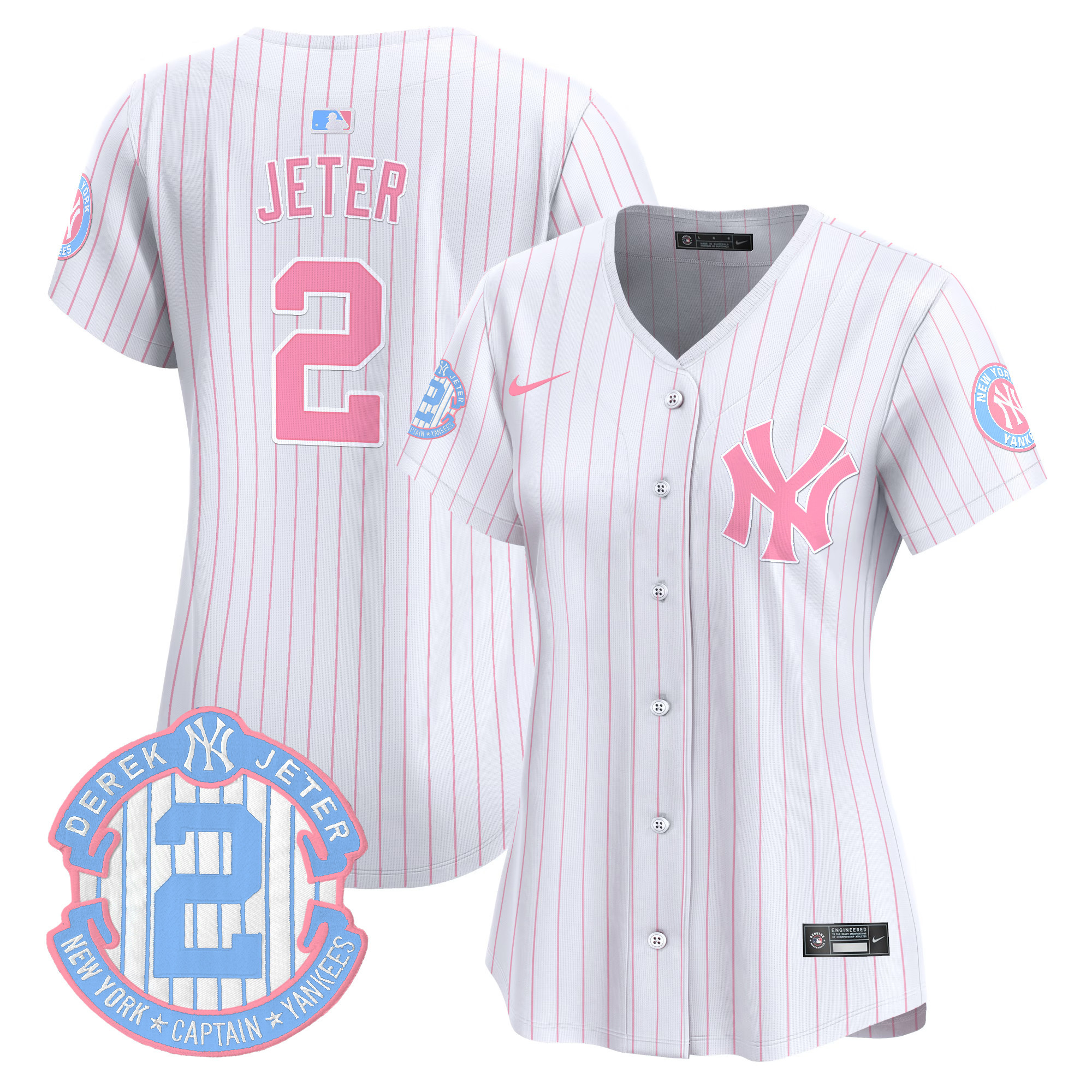 Women's New York Yankees Bubblegum Pink Vapor Premier Limited Jersey - All Stitched