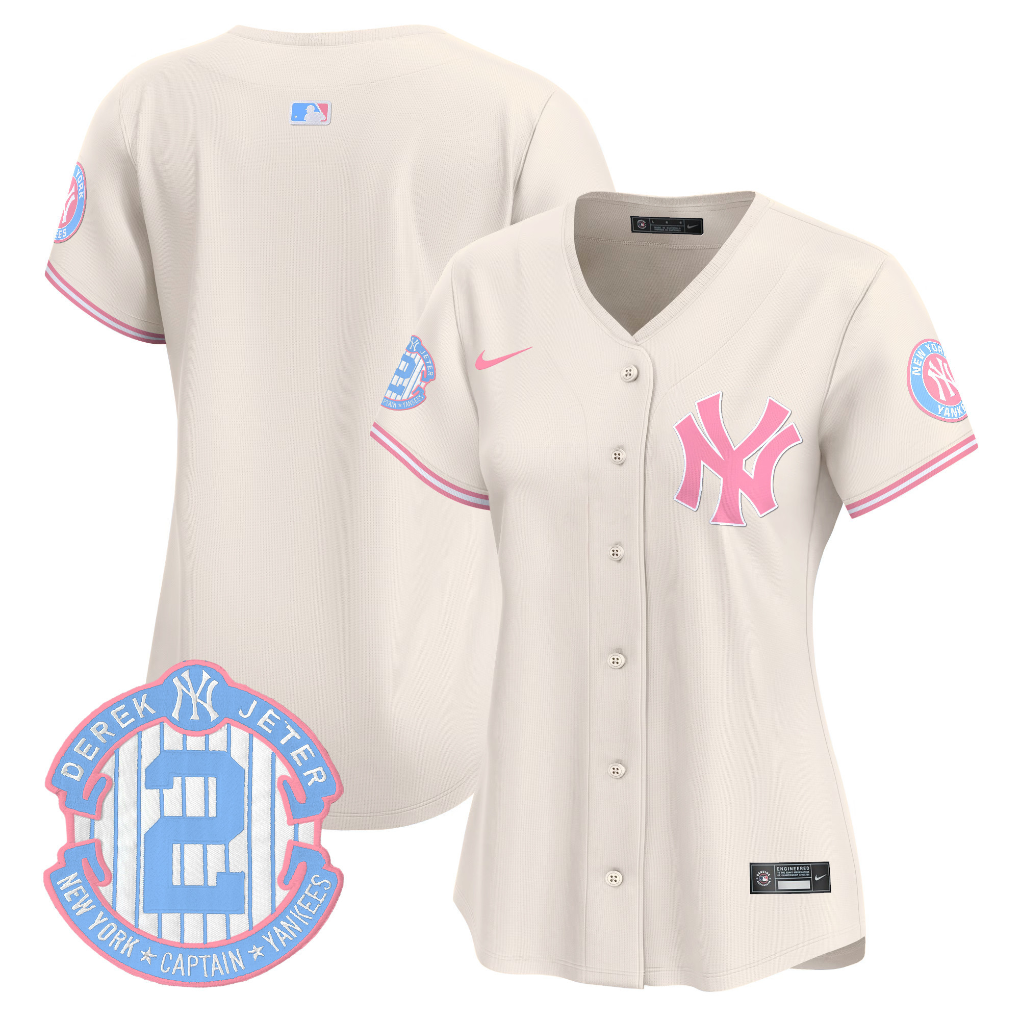 Women's New York Yankees Bubblegum Pink Vapor Premier Limited Jersey - All Stitched