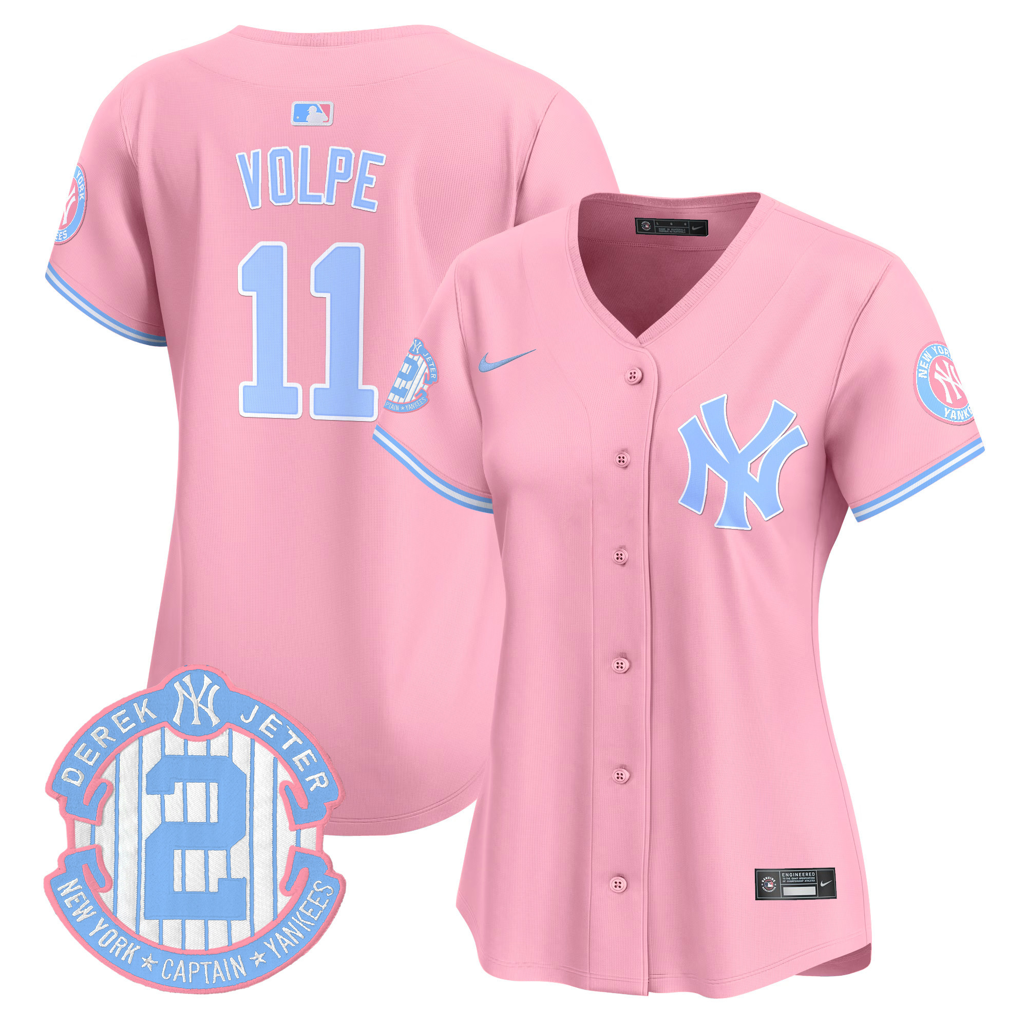 Women's New York Yankees Bubblegum Pink Vapor Premier Limited Jersey - All Stitched
