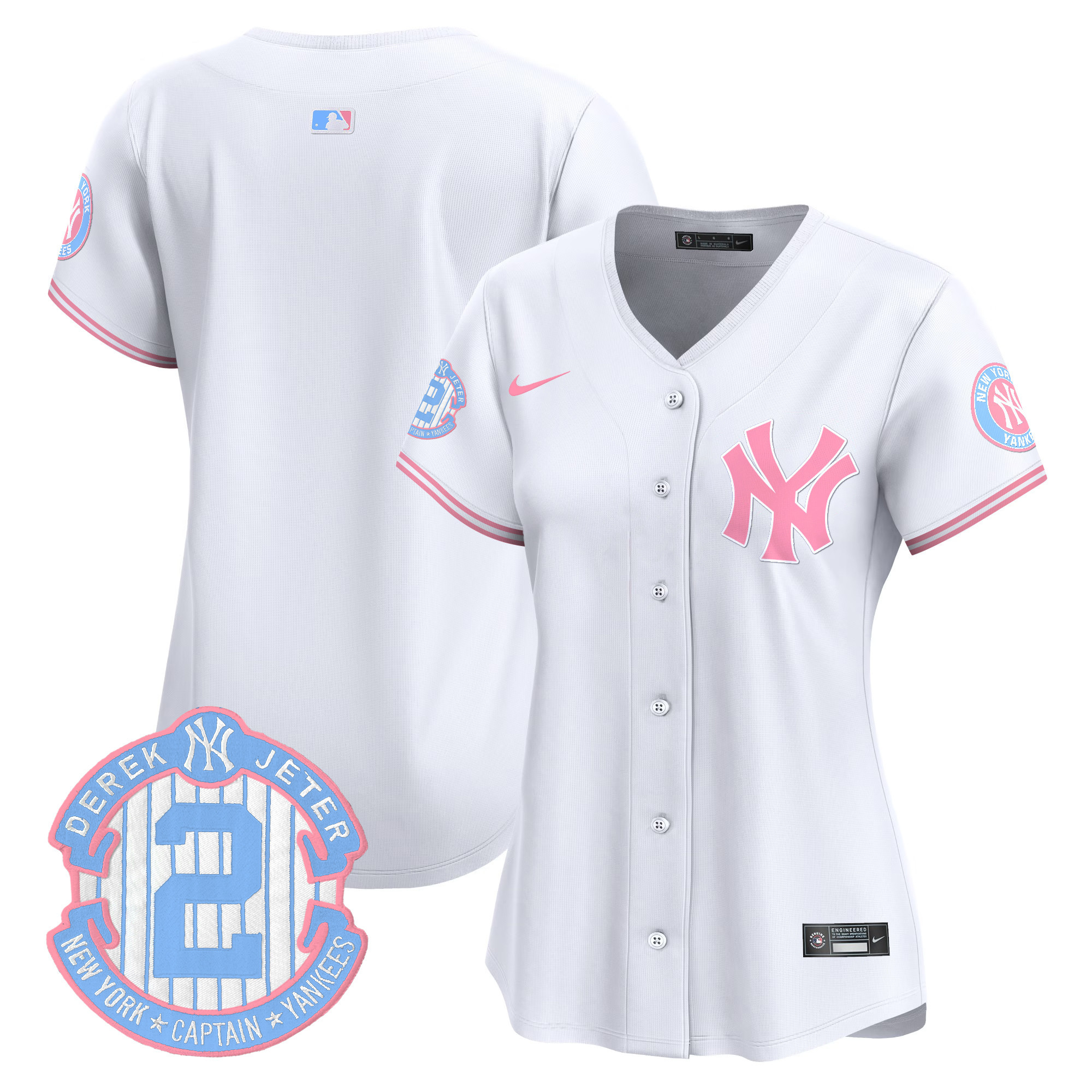 Women's New York Yankees Bubblegum Pink Vapor Premier Limited Jersey - All Stitched