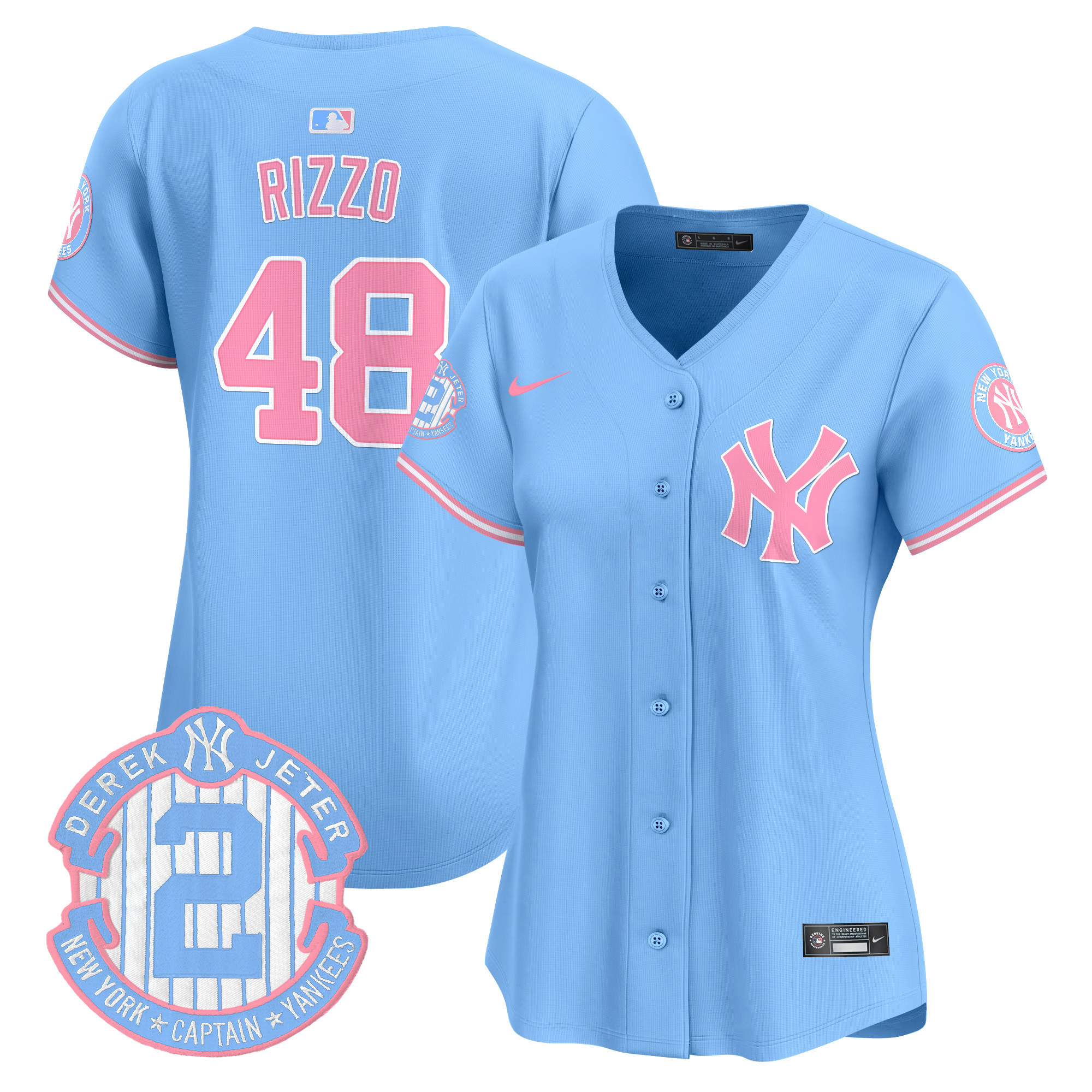 Women's New York Yankees Bubblegum Pink Vapor Premier Limited Jersey - All Stitched