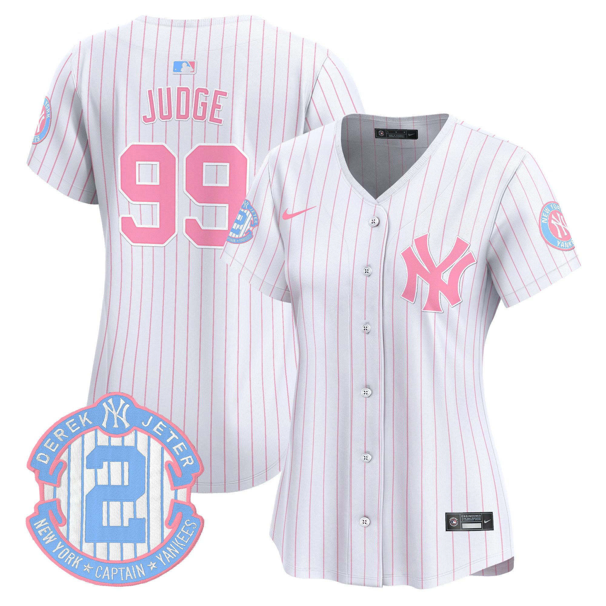 Women's New York Yankees Bubblegum Pink Vapor Premier Limited Jersey - All Stitched