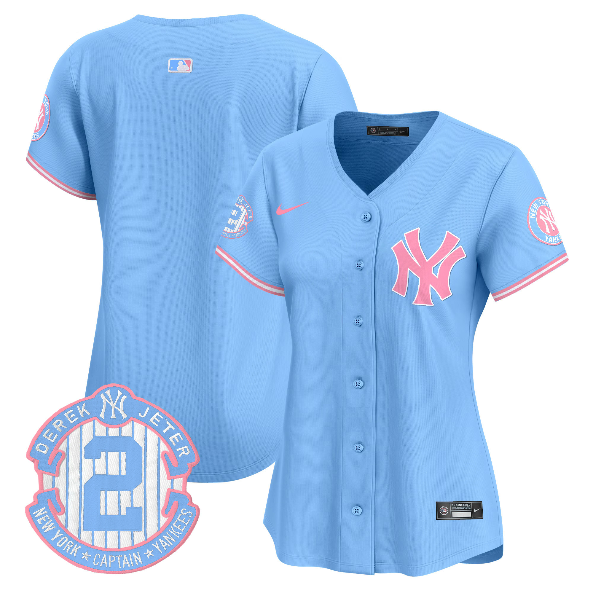 Women's New York Yankees Bubblegum Pink Vapor Premier Limited Jersey - All Stitched