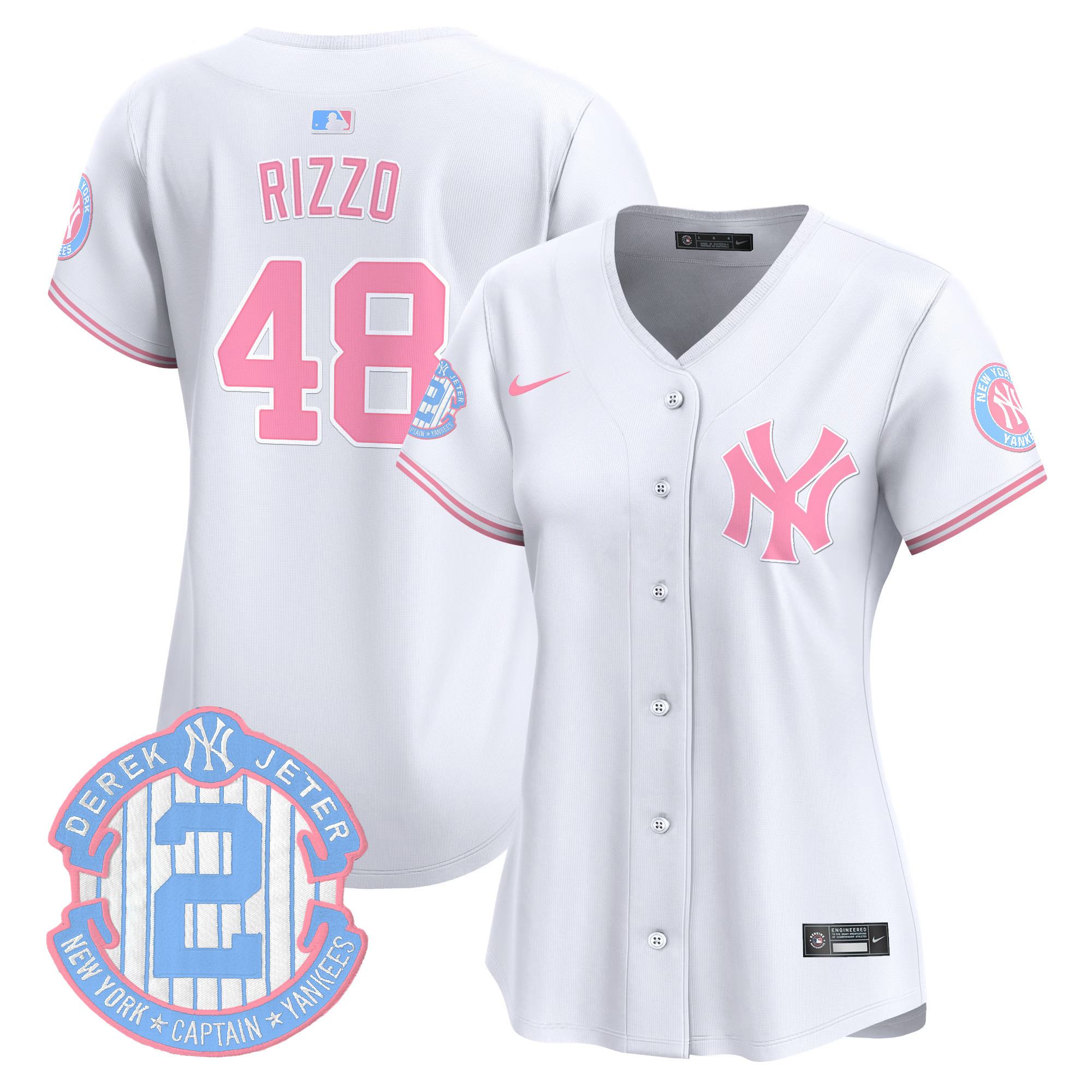 Women's New York Yankees Bubblegum Pink Vapor Premier Limited Jersey - All Stitched
