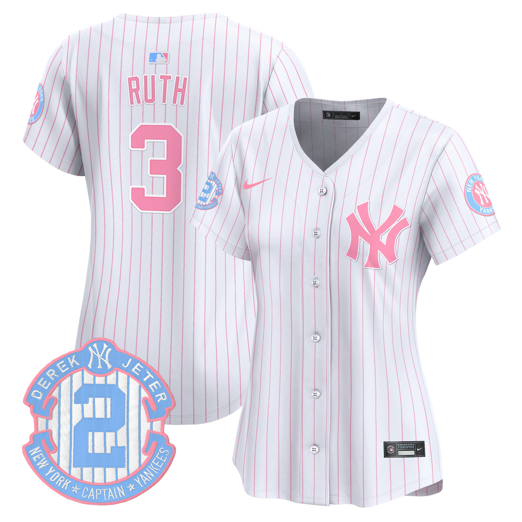 Women's New York Yankees Bubblegum Pink Vapor Premier Limited Jersey - All Stitched