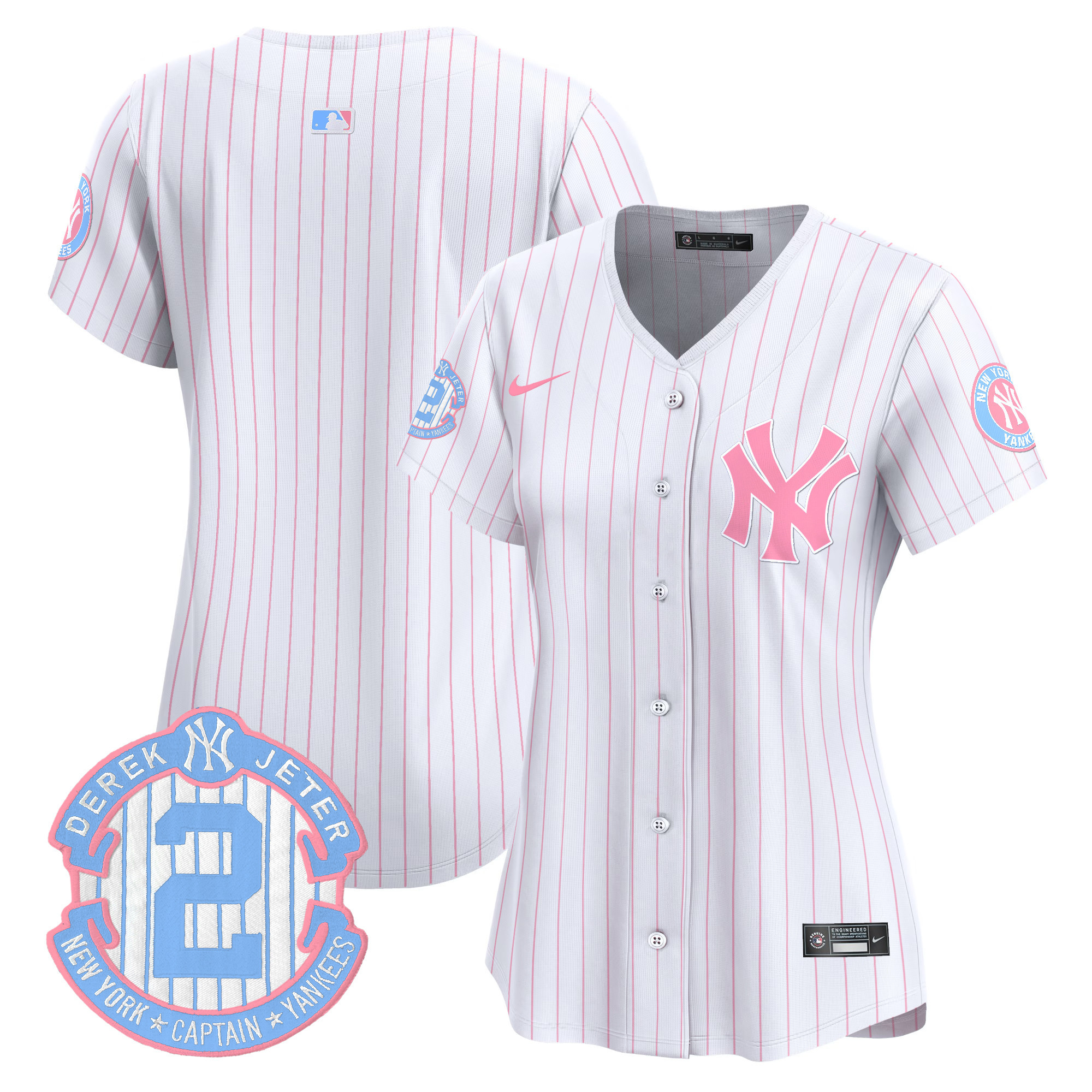 Women's New York Yankees Bubblegum Pink Vapor Premier Limited Jersey - All Stitched